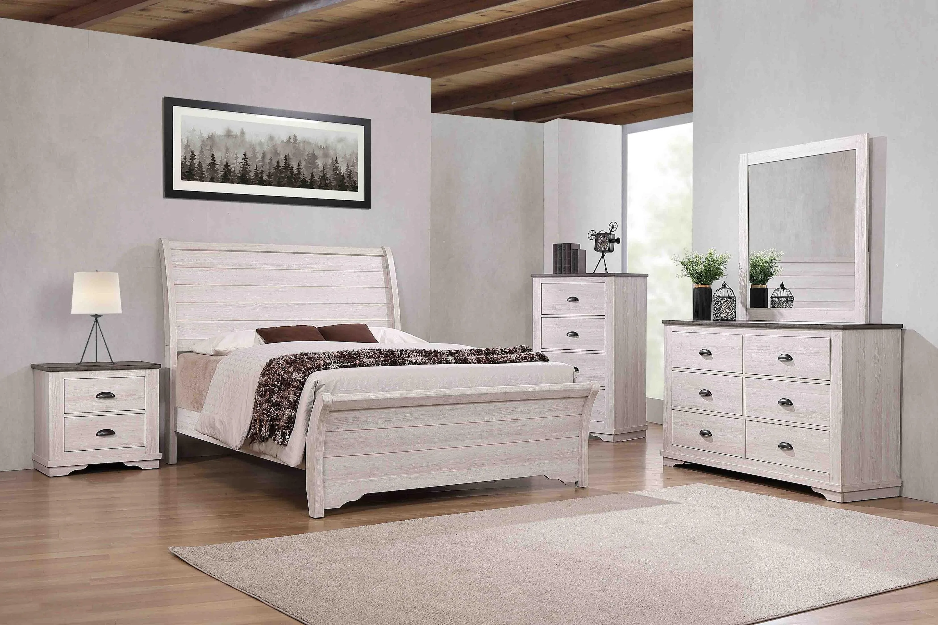 Coralee Chalk and Gray Bedroom Mirror (Mirror Only) - Image 2