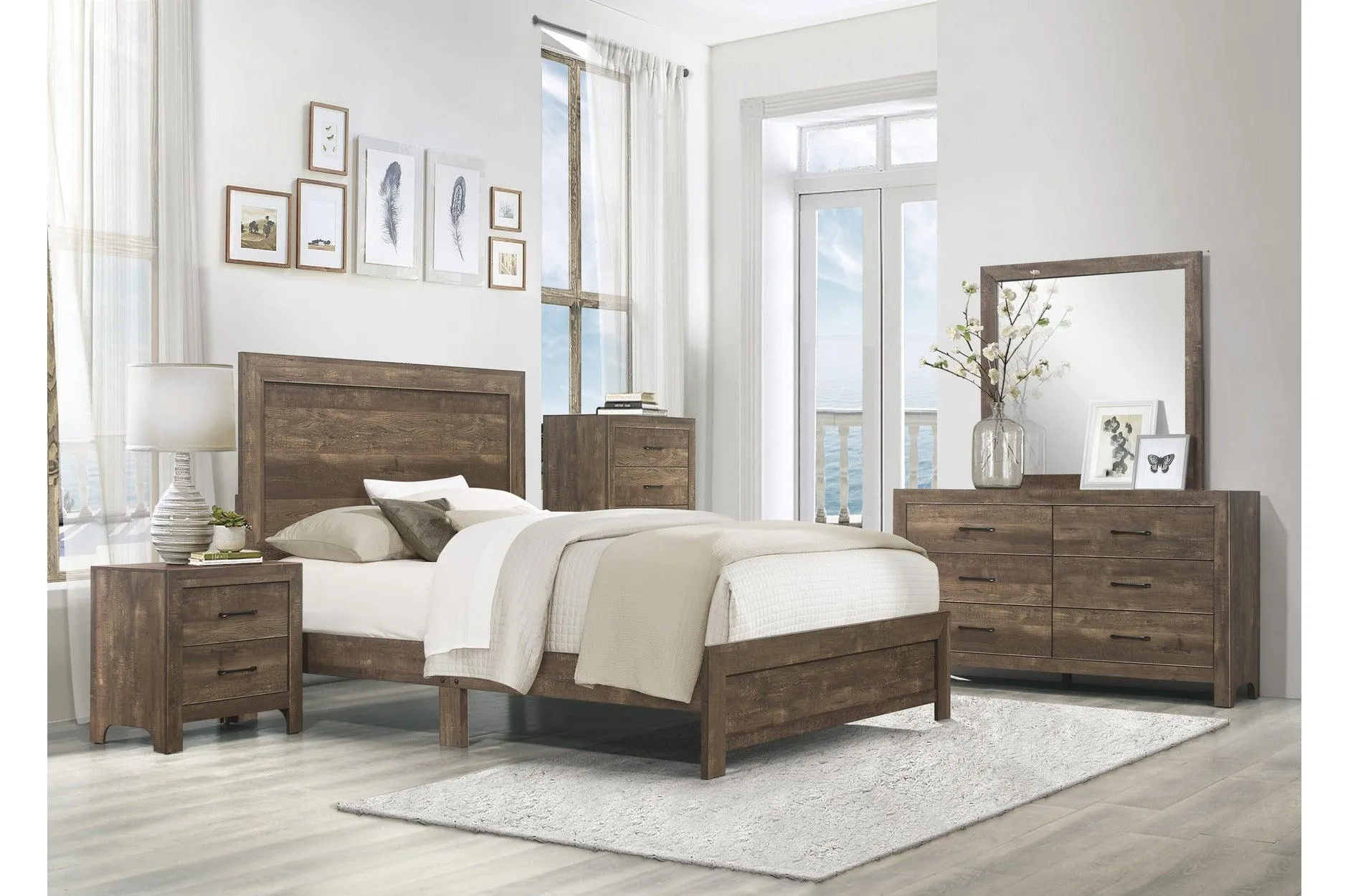 Corbin Brown King Panel Bed - Image 2