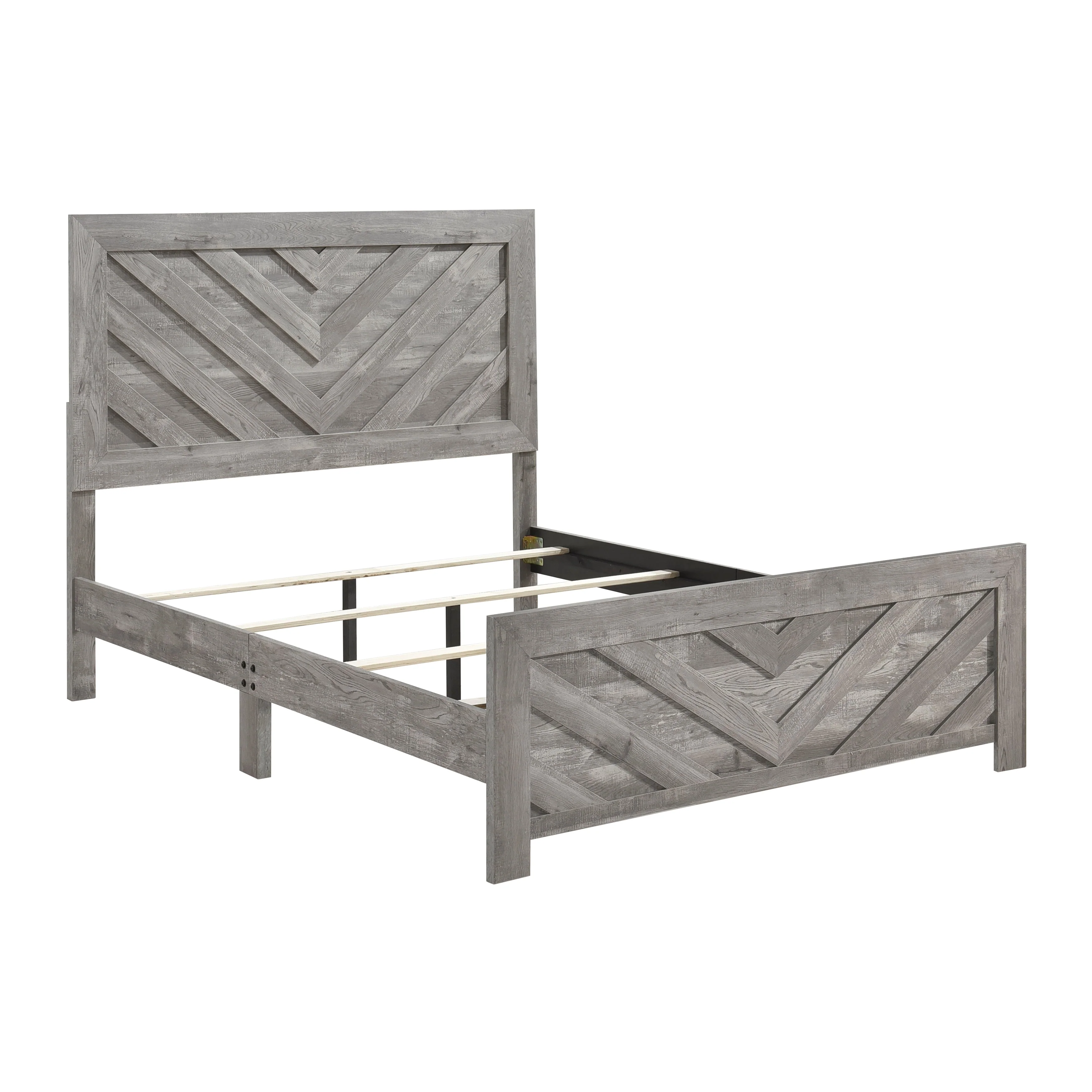 Corbin Gray Crossbuck Eastern King Panel Bed - Image 4
