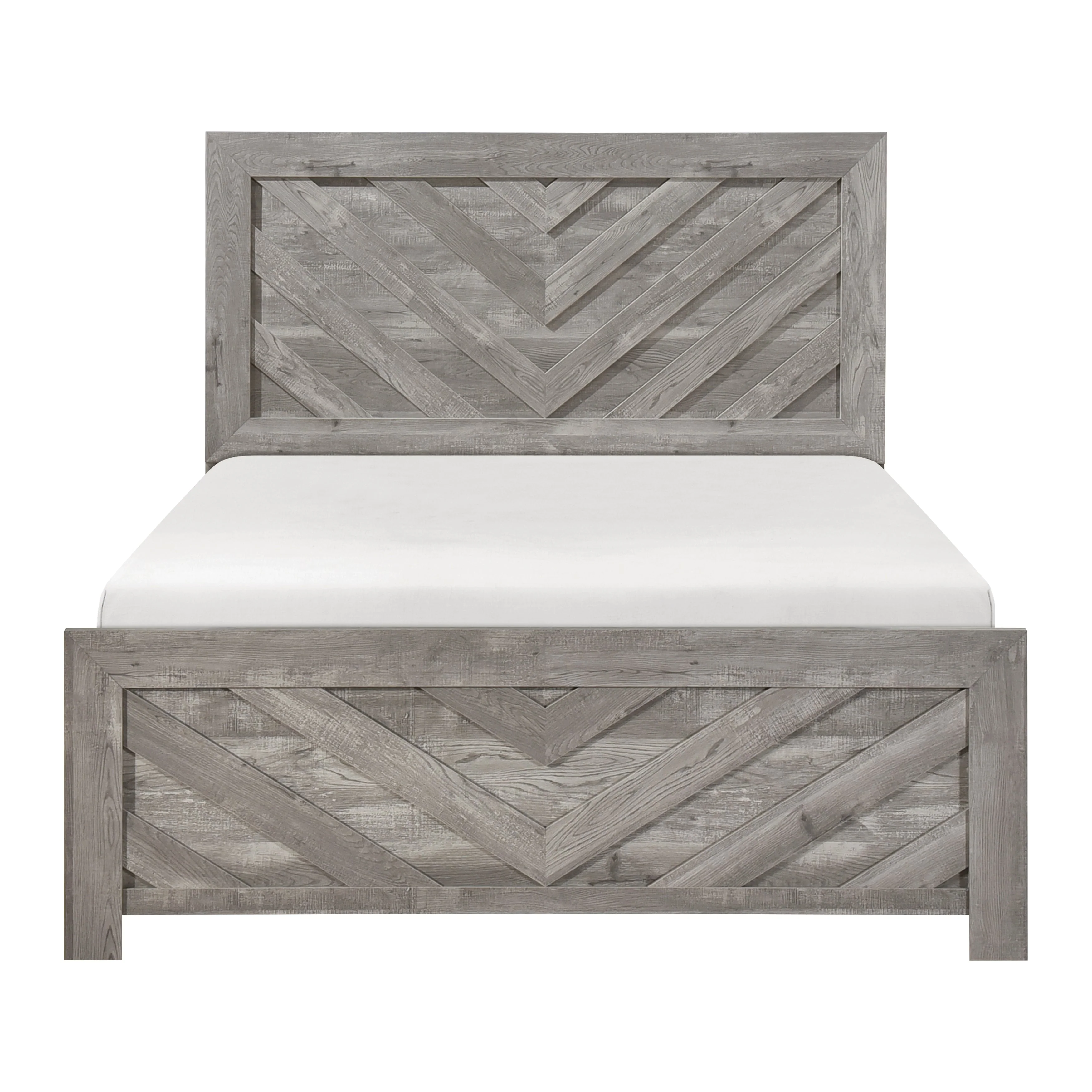 Corbin Gray Crossbuck Queen Panel Bed - Image 9