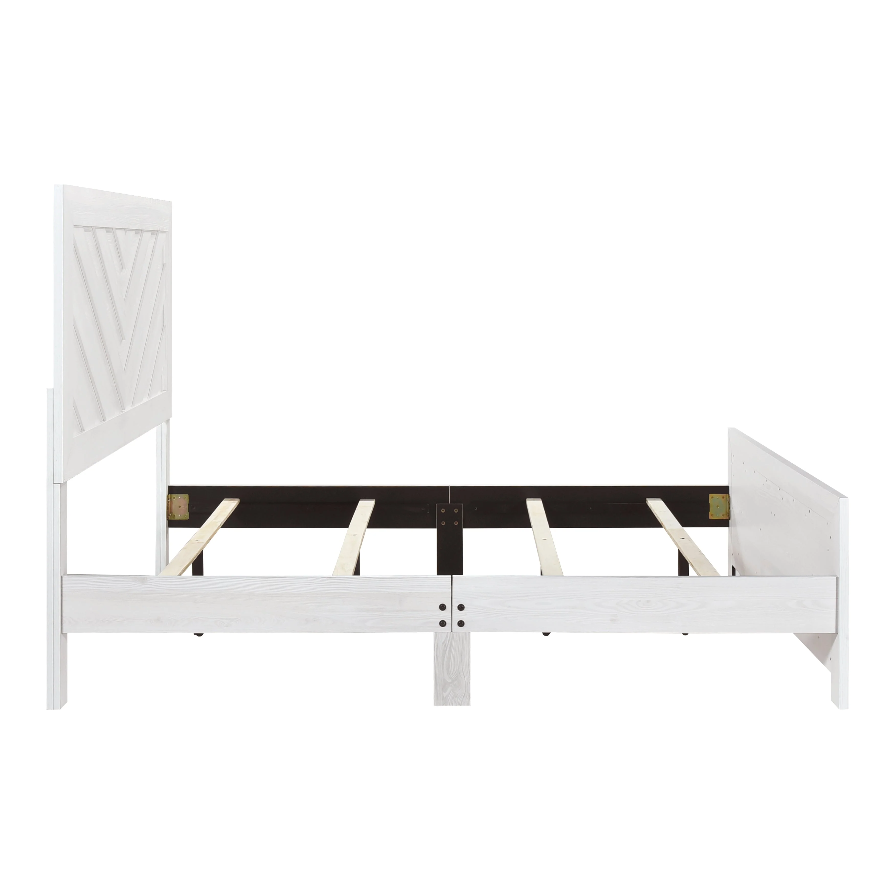 Corbin White Crossbuck Eastern King Panel Bed - Image 6