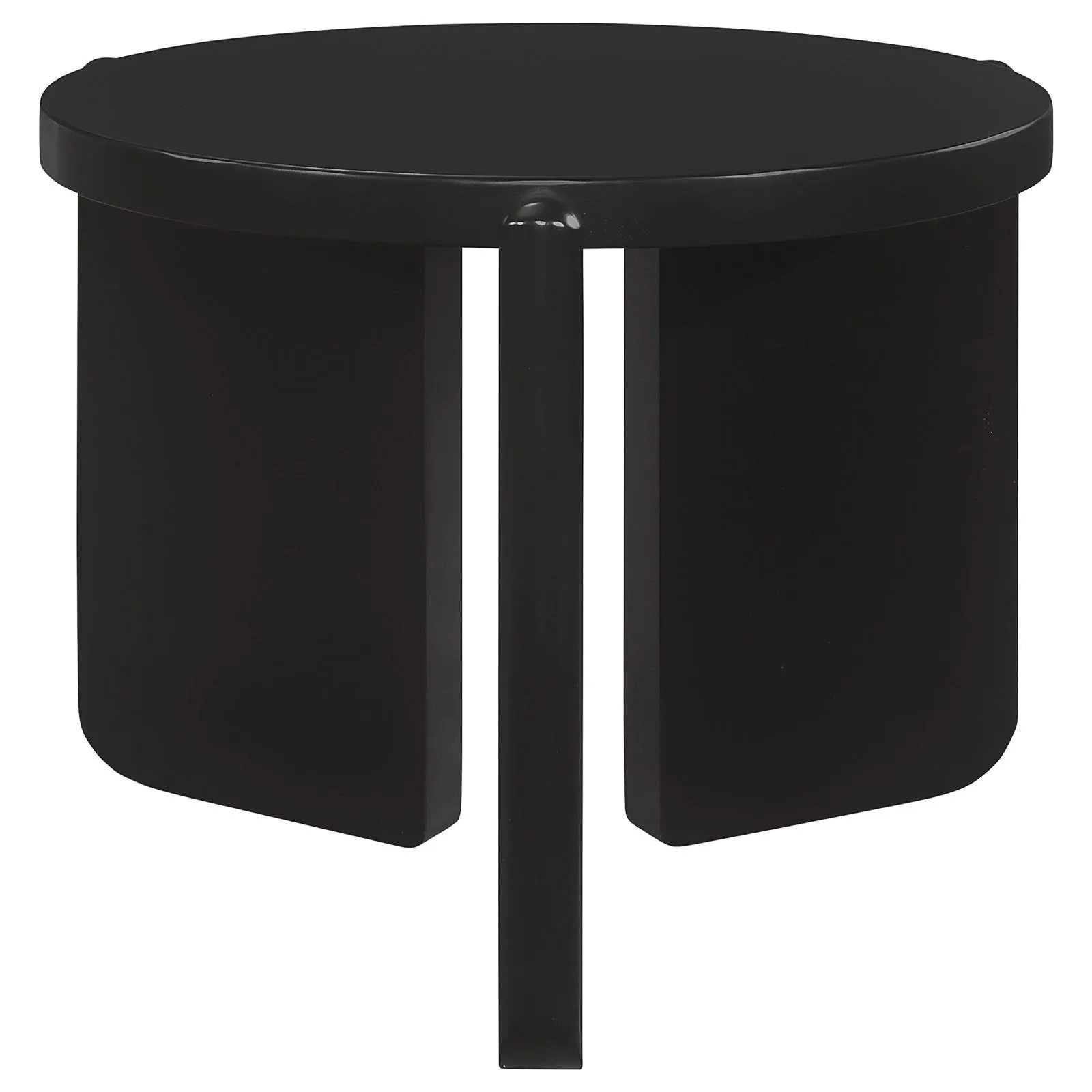 Cordova Black Round Solid Wood End Table - Image 6