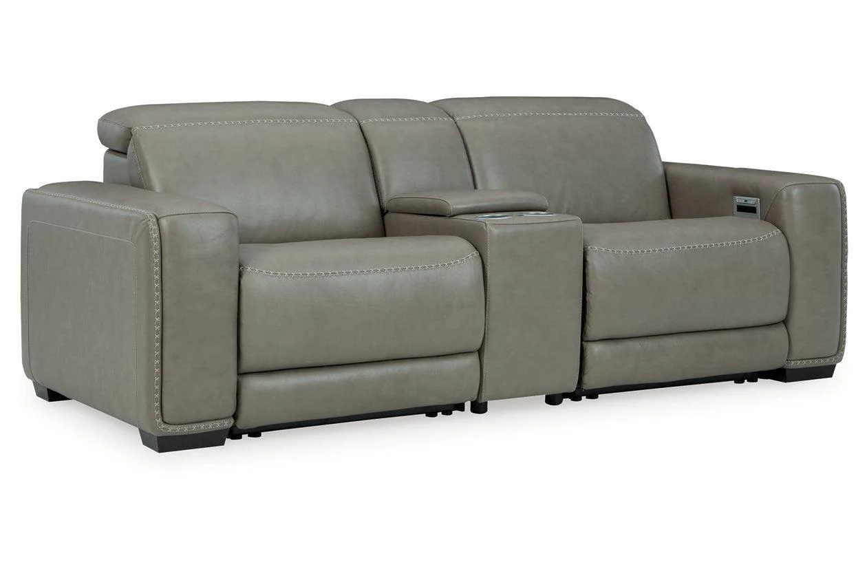 Correze Gray 3-Piece Power Reclining Sectional Loveseat - Image 10