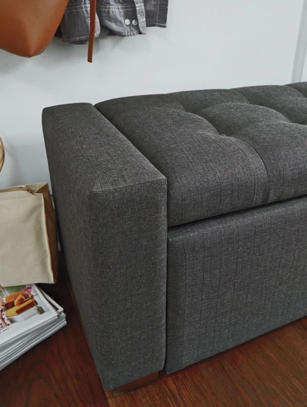 Cortwell Gray Storage Bench - Image 3