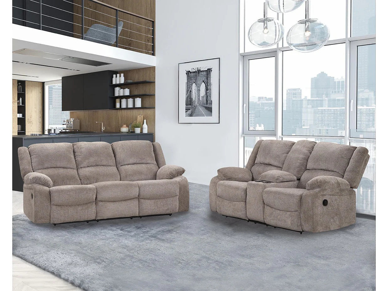 Cosimo Mocha 2-Piece Reclining Living Room Set