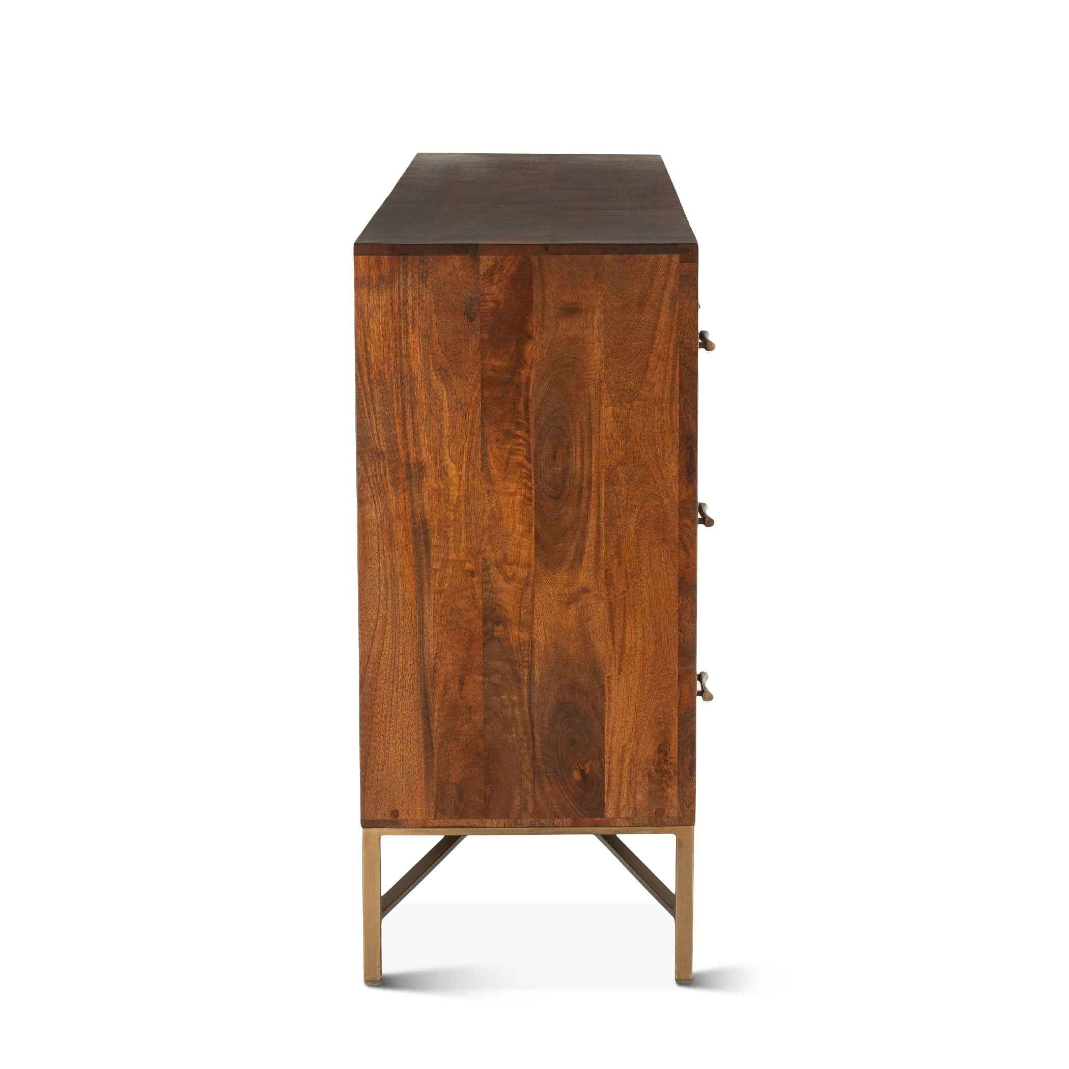 Cosmopolitan 69" Six Drawer Dresser in Honey Brown - Image 6