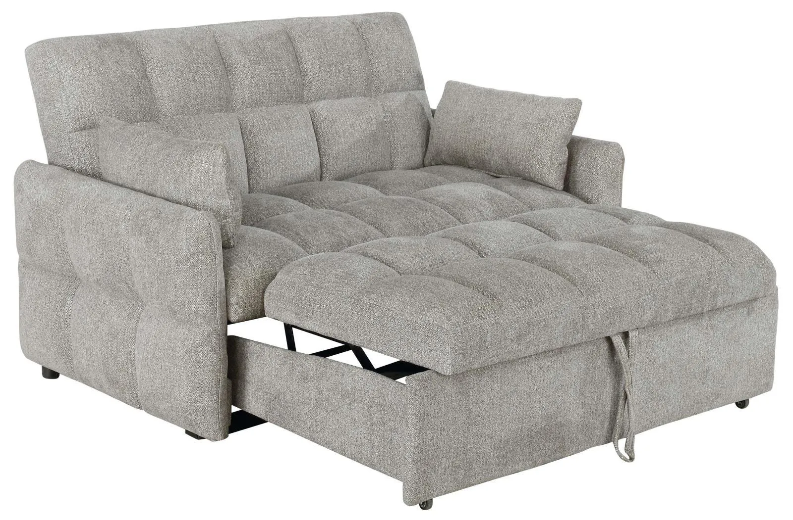 Cotswold Upholstered Convertible Sleeper Sofa Bed Light Grey - Image 2