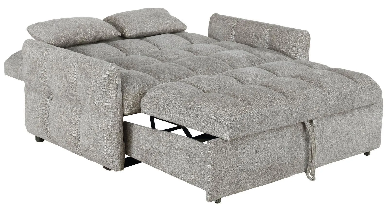 Cotswold Upholstered Convertible Sleeper Sofa Bed Light Grey - Image 5
