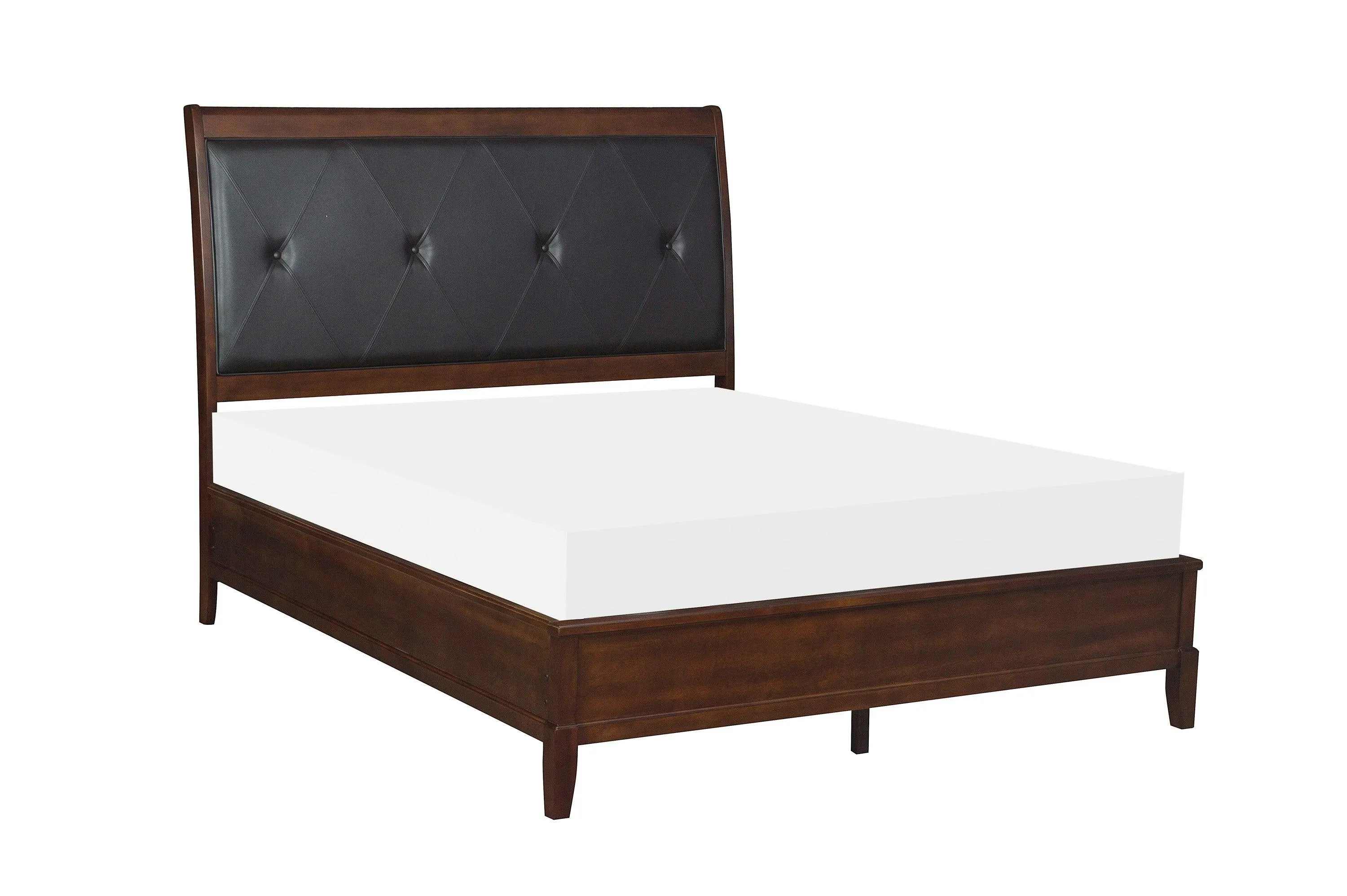 Cotterill Cherry Queen Upholstered Panel Bed - Image 6