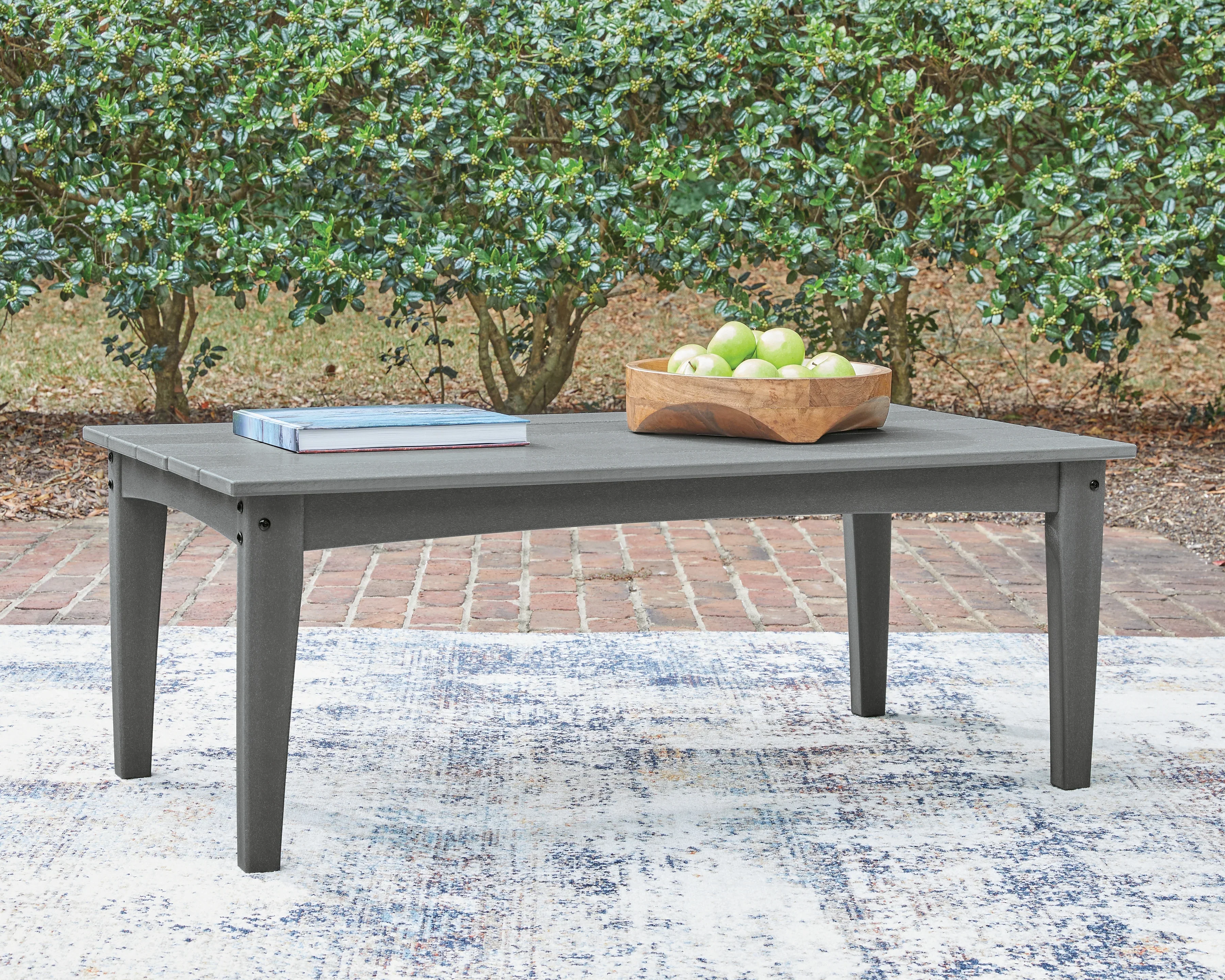 Cove Beach Gray Outdoor Sofa and Loveseat with Coffee Table - Image 4