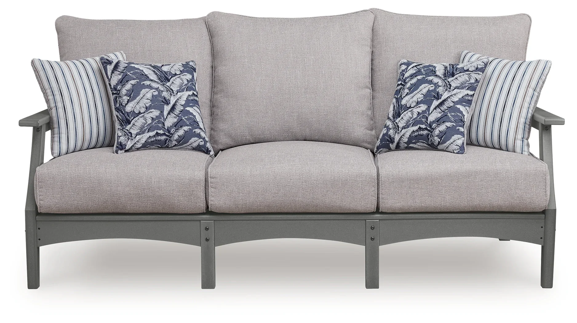 Cove Beach Gray Sofa with Cushion - Image 2