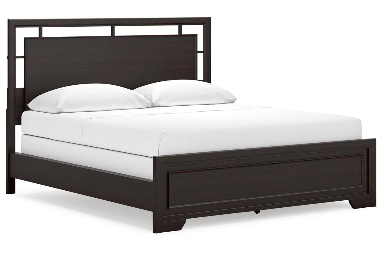 Covetown Dark Brown California King Panel Bed - Image 8
