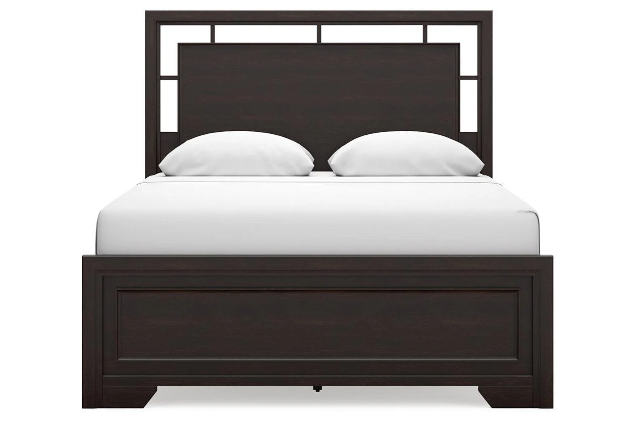 Covetown Dark Brown Queen Panel Bed - Image 4