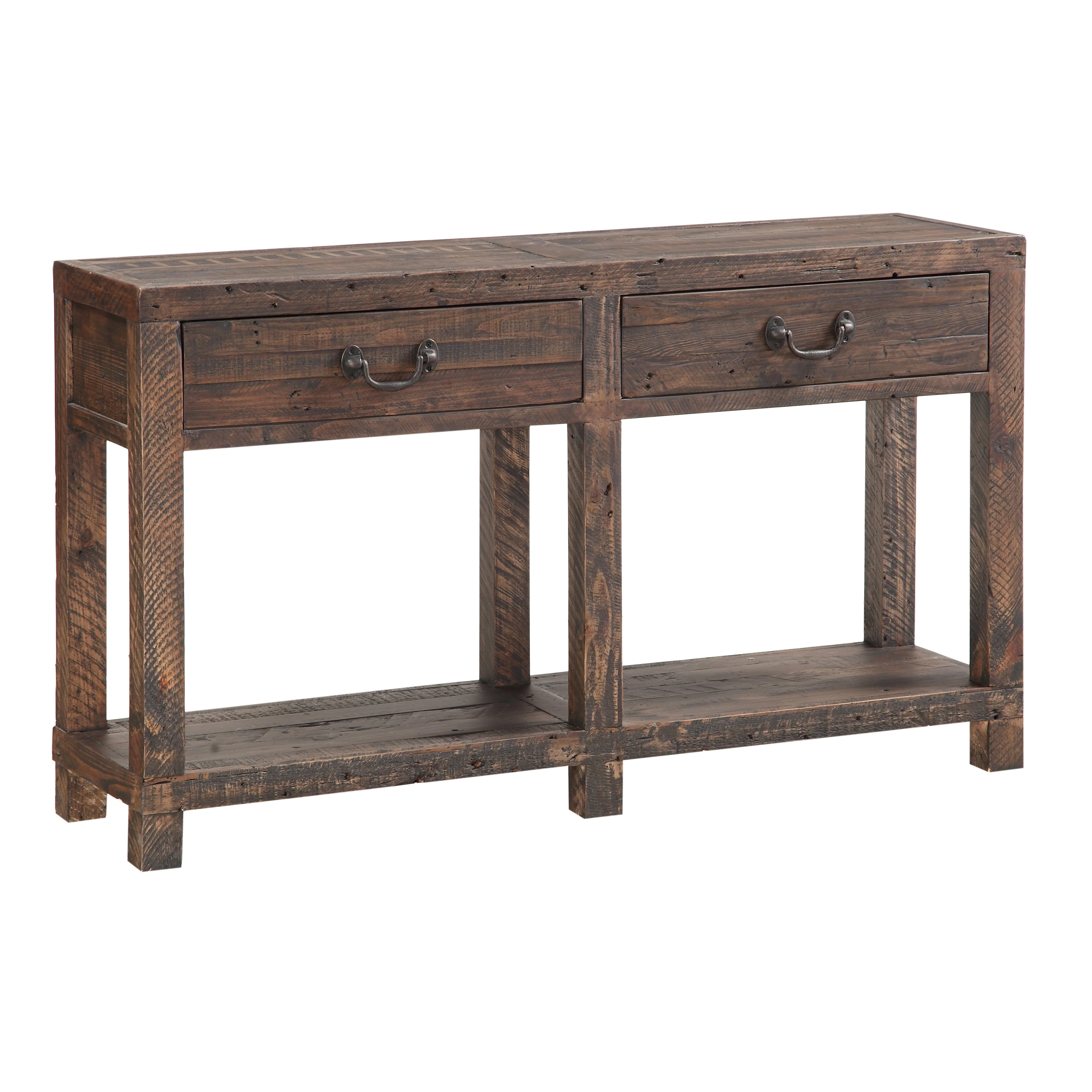 Craster Reclaimed Wood Console Table in Smoky Taupe - Image 3