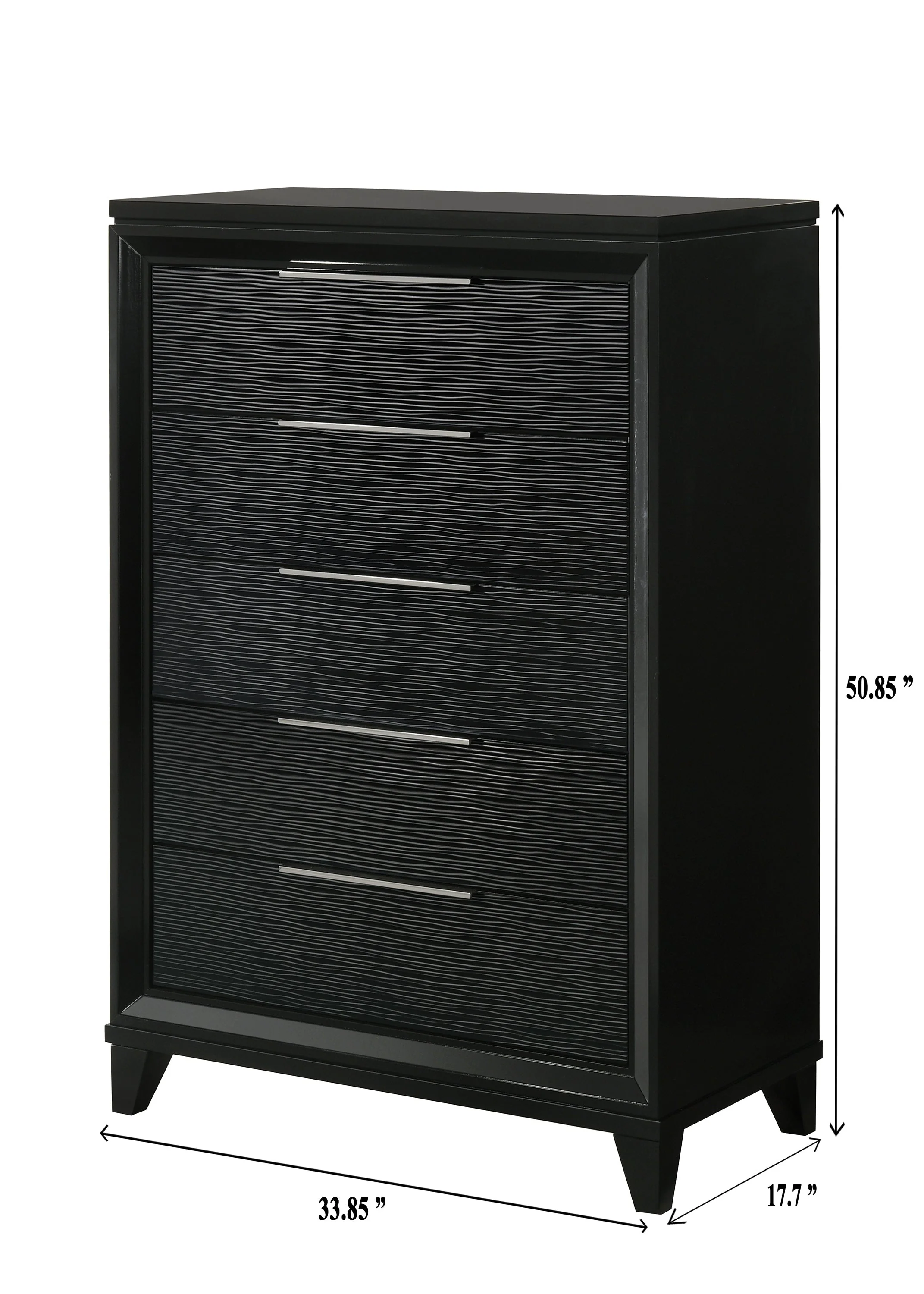 Cressida Black Upholstered LED Panel Bedroom Set - Image 14