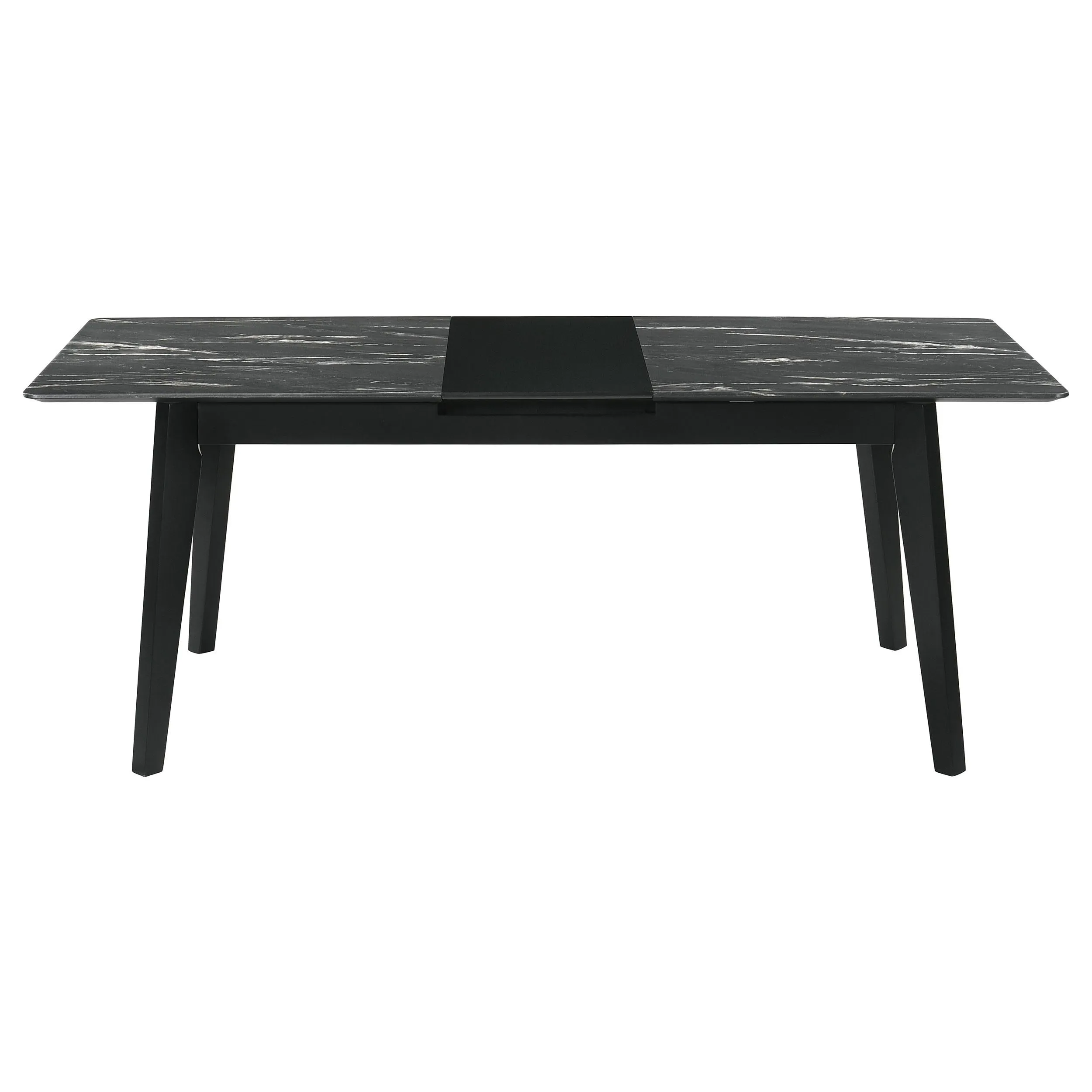 Crestmont Black 7-Piece Dining Set with Extension Leaf - Image 4