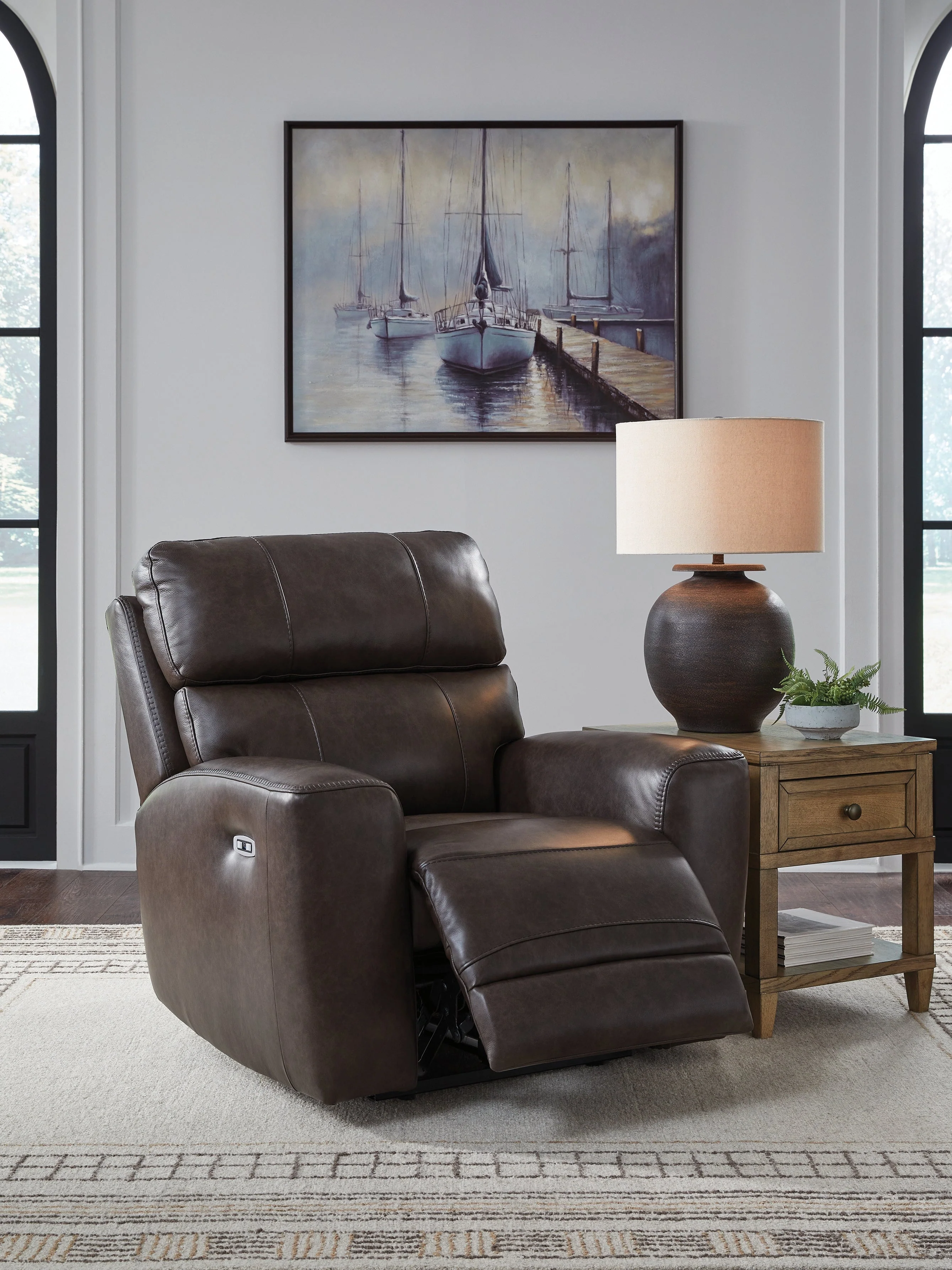 Crossplex Smoke Power Recliner - Image 8