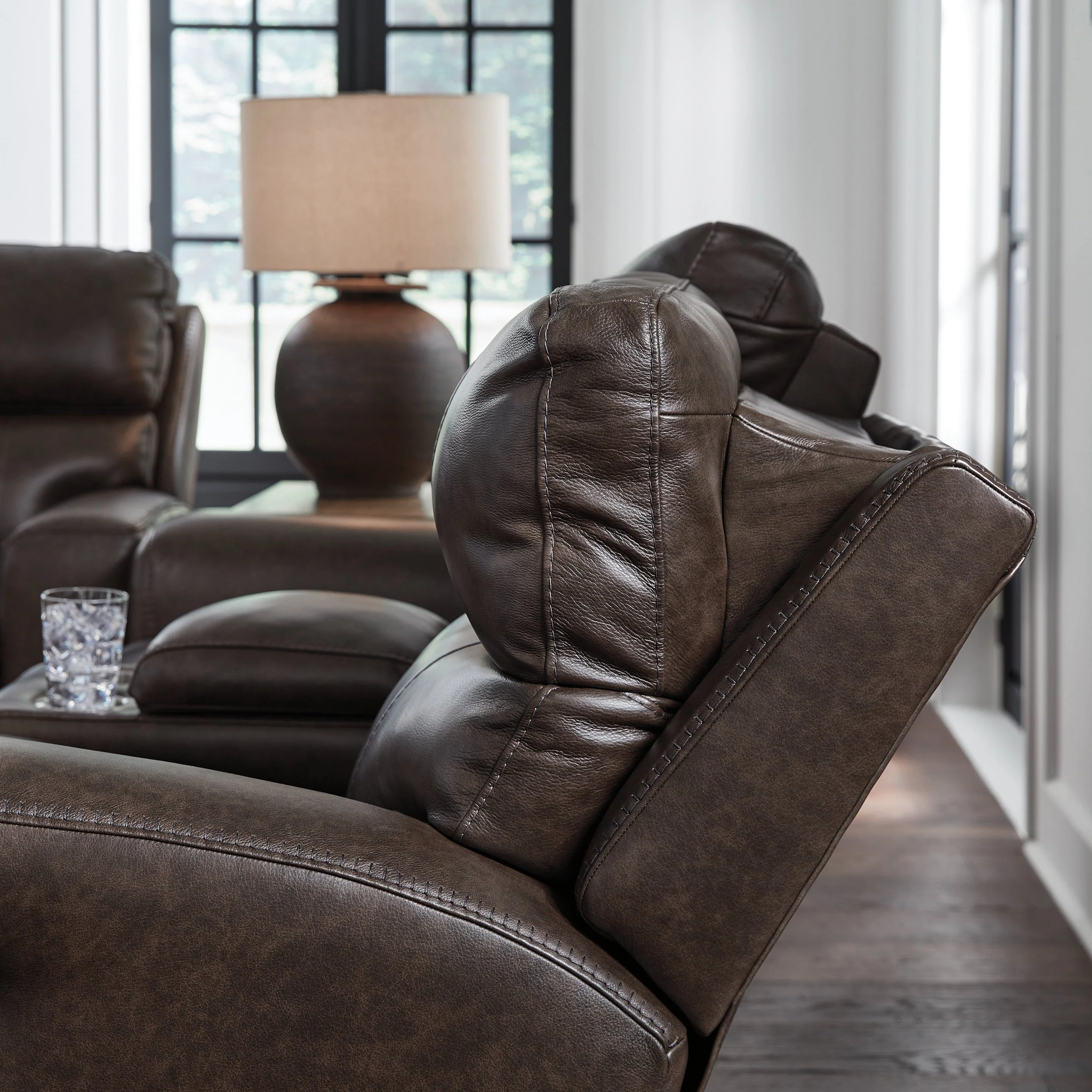 Crossplex Smoke Power Reclining Sofa and Loveseat - Image 7