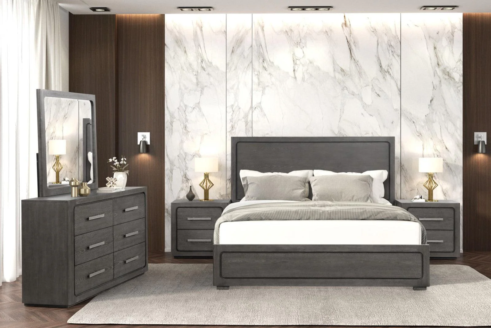 Crowthorne Warm Gray King Panel Bed - Image 4
