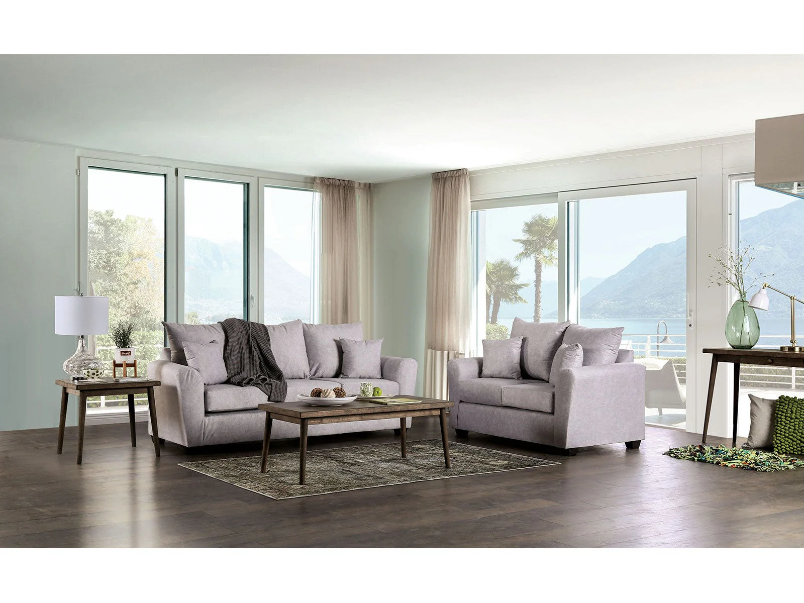 Croydon Light Gray Sofa & Loveseat