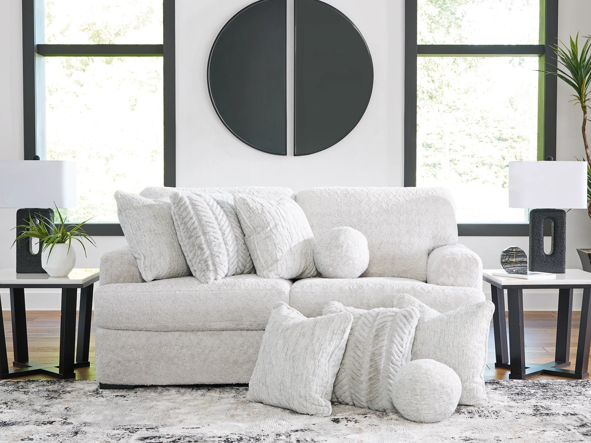 Cuddle Plush Arctic 2-Piece Modular Loveseat