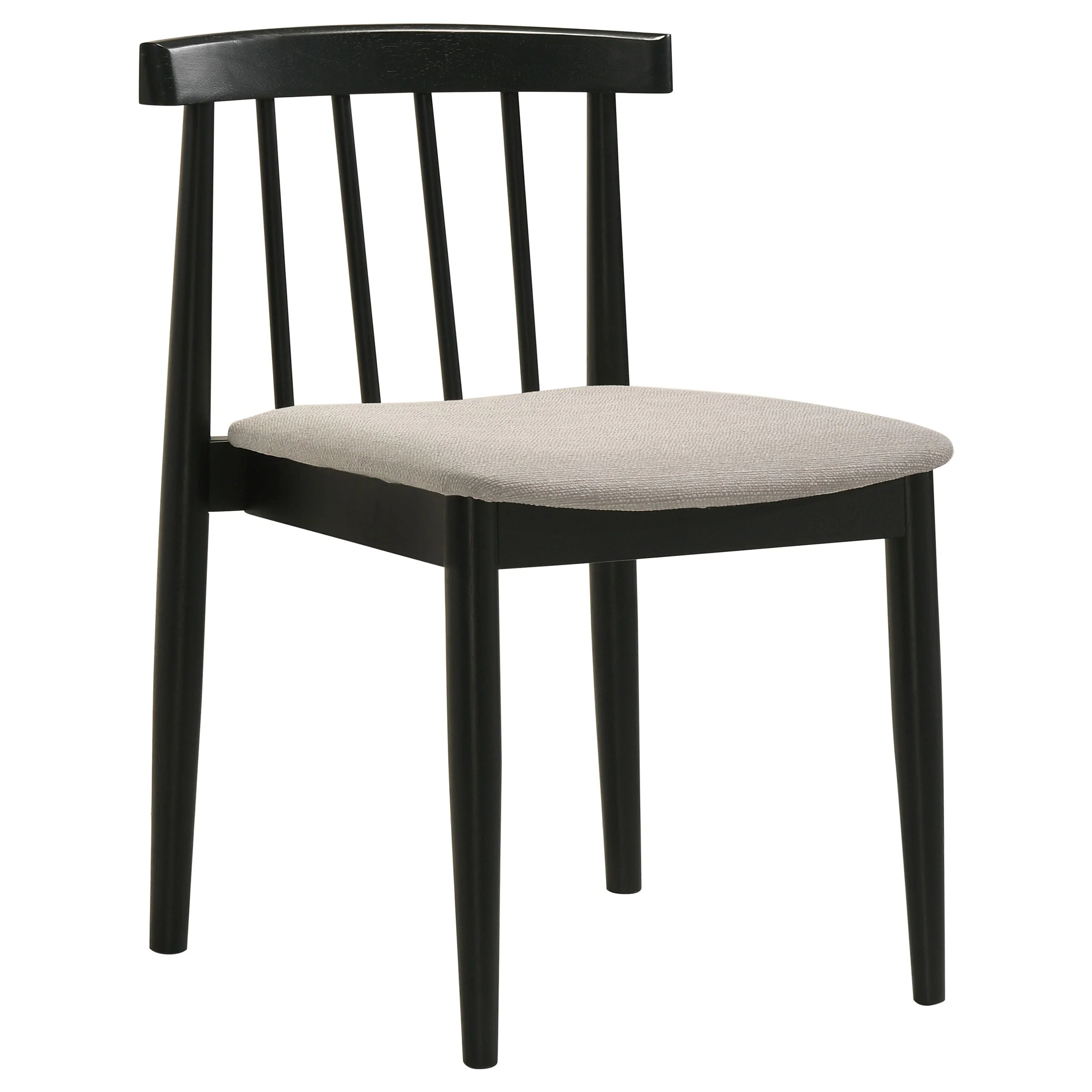 Cullen Black/Wheat Dining Side Chair Upholstered Seat (Set of 2) - Image 2