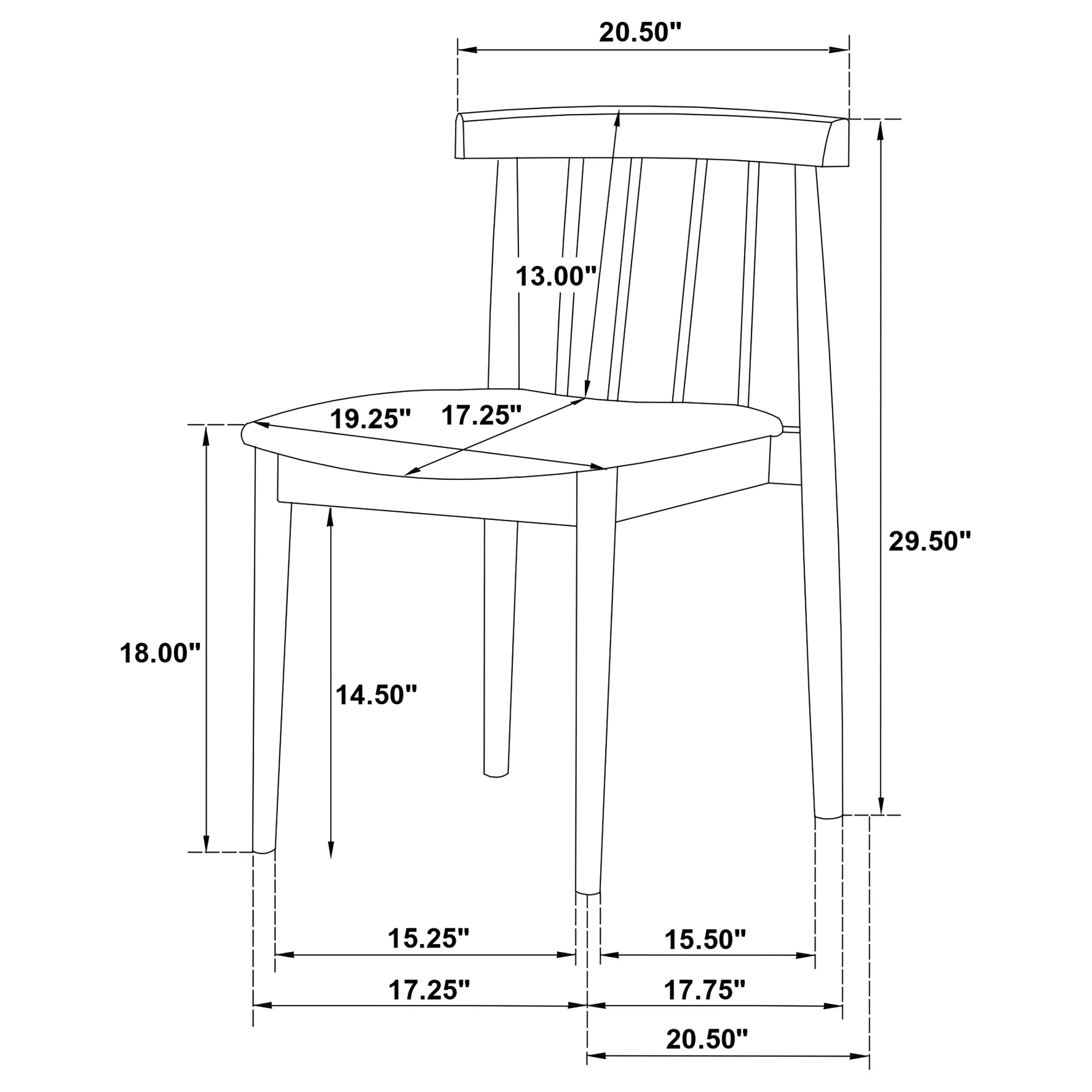 Cullen Walnut/Wheat Dining Side Chair Upholstered Seat (Set of 2) - Image 13
