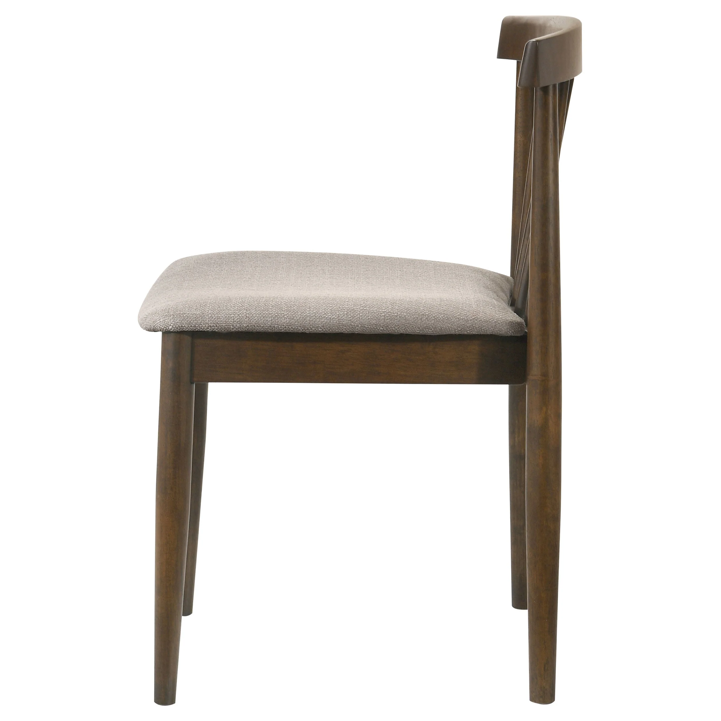 Cullen Walnut/Wheat Dining Side Chair Upholstered Seat (Set of 2) - Image 6