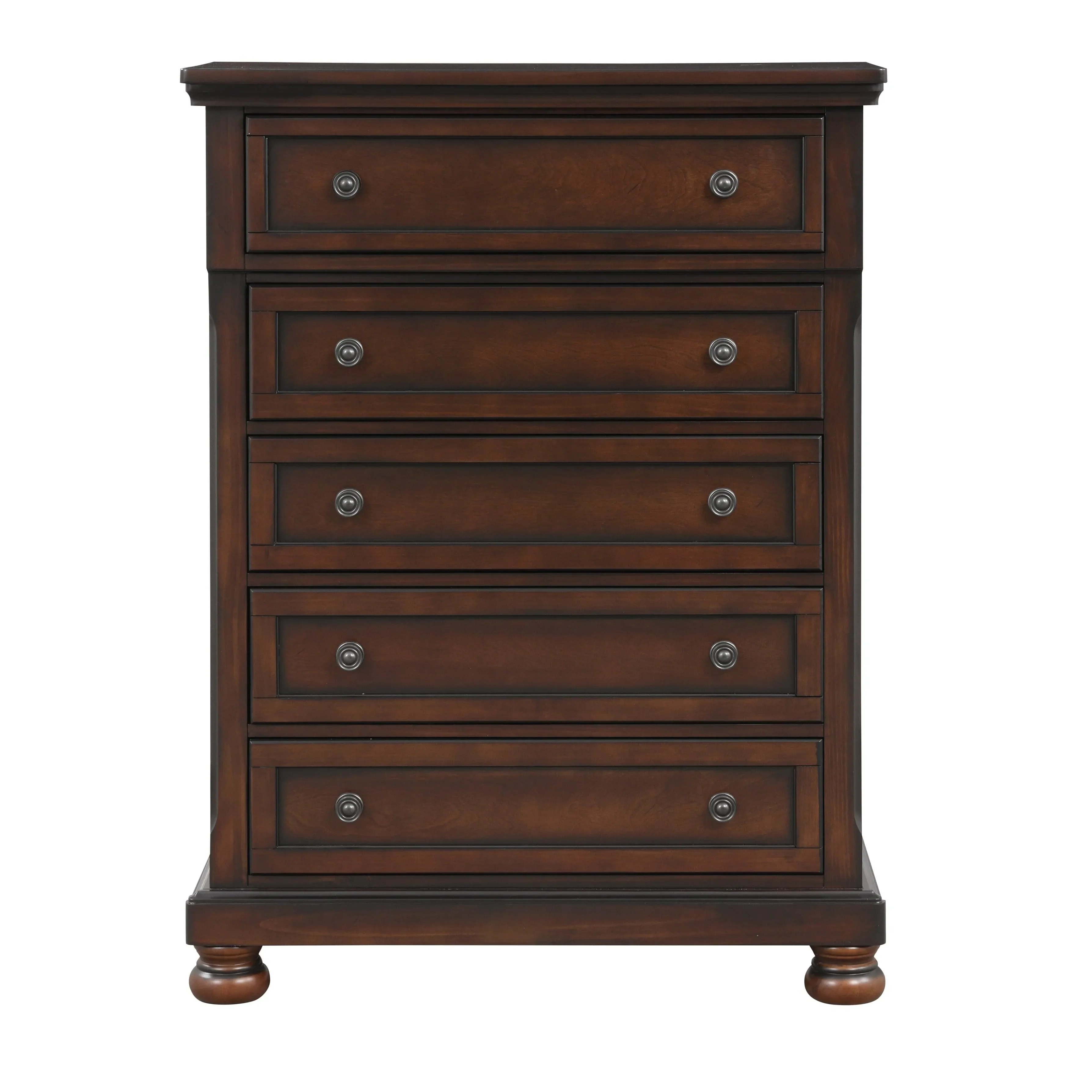 Cumberland Brown Cherry Sleigh Storage Platform Bedroom Set - Image 15