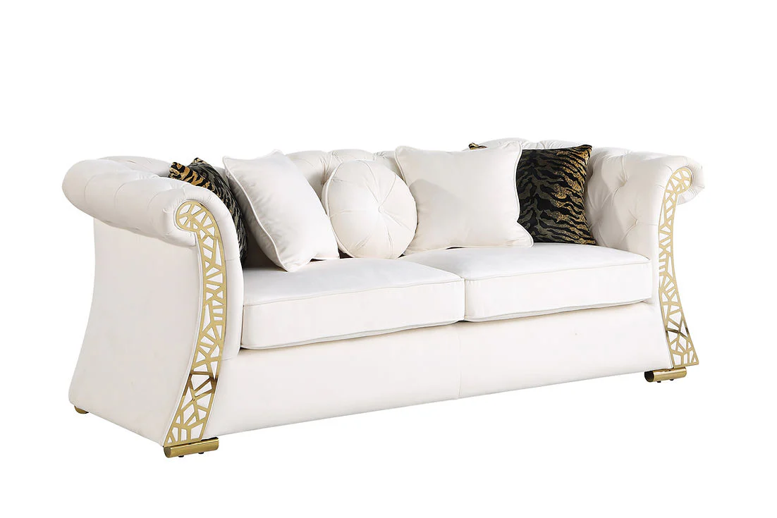 Curamo Cream Living Room Set - Image 4