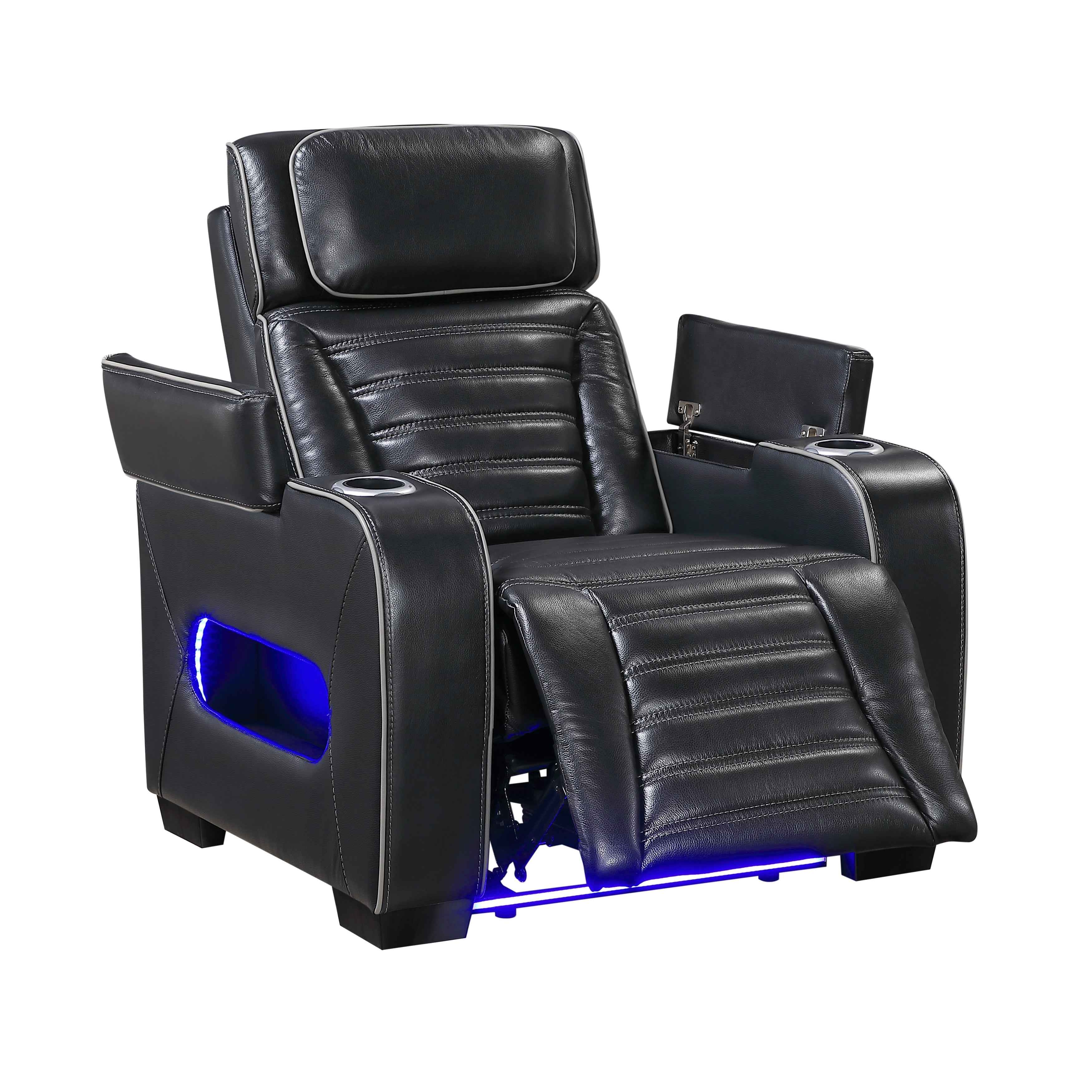 Cyber Black 3-Piece Power Reclining Living Room Set - Image 19
