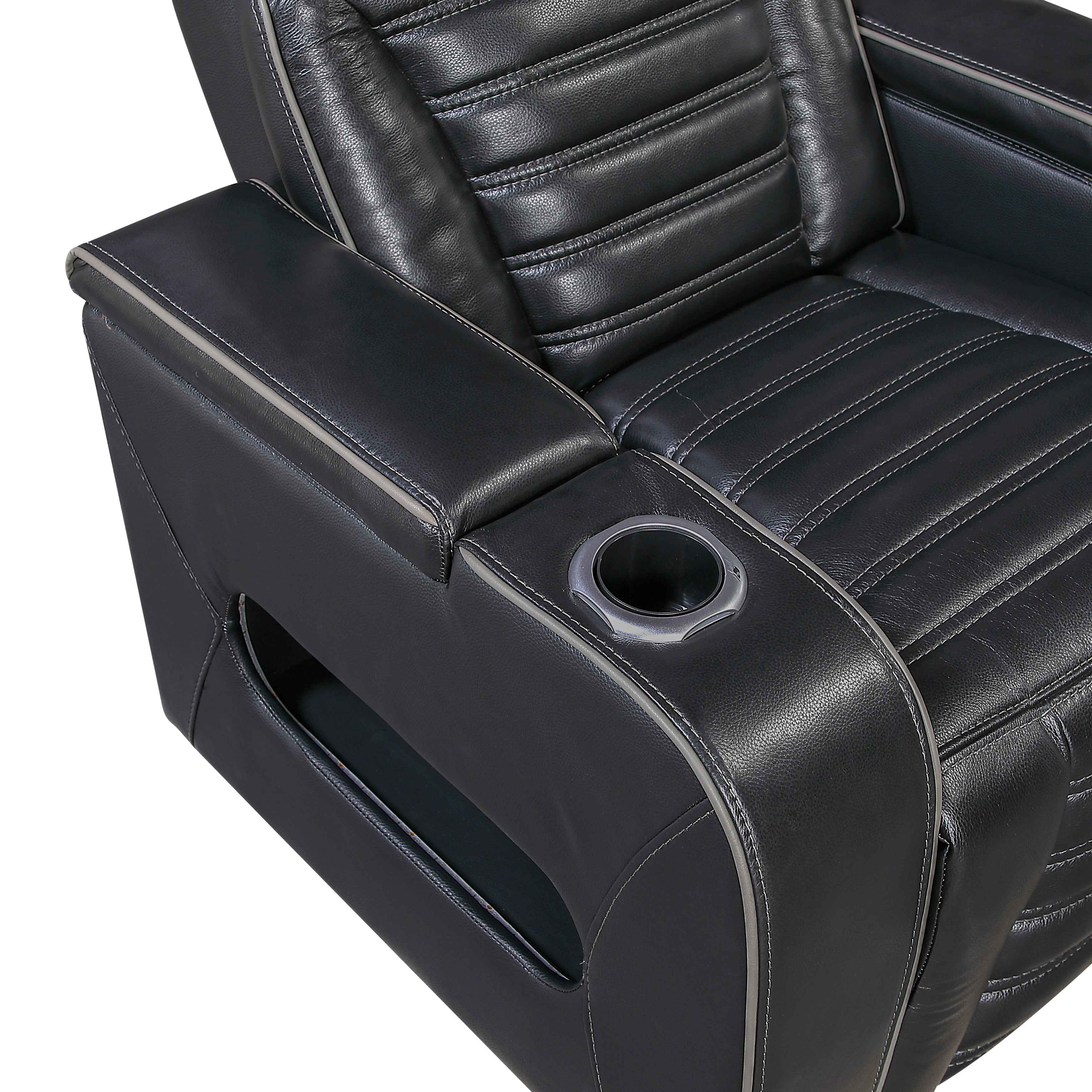 Cyber Black Power Reclining Living Room Set - Image 24