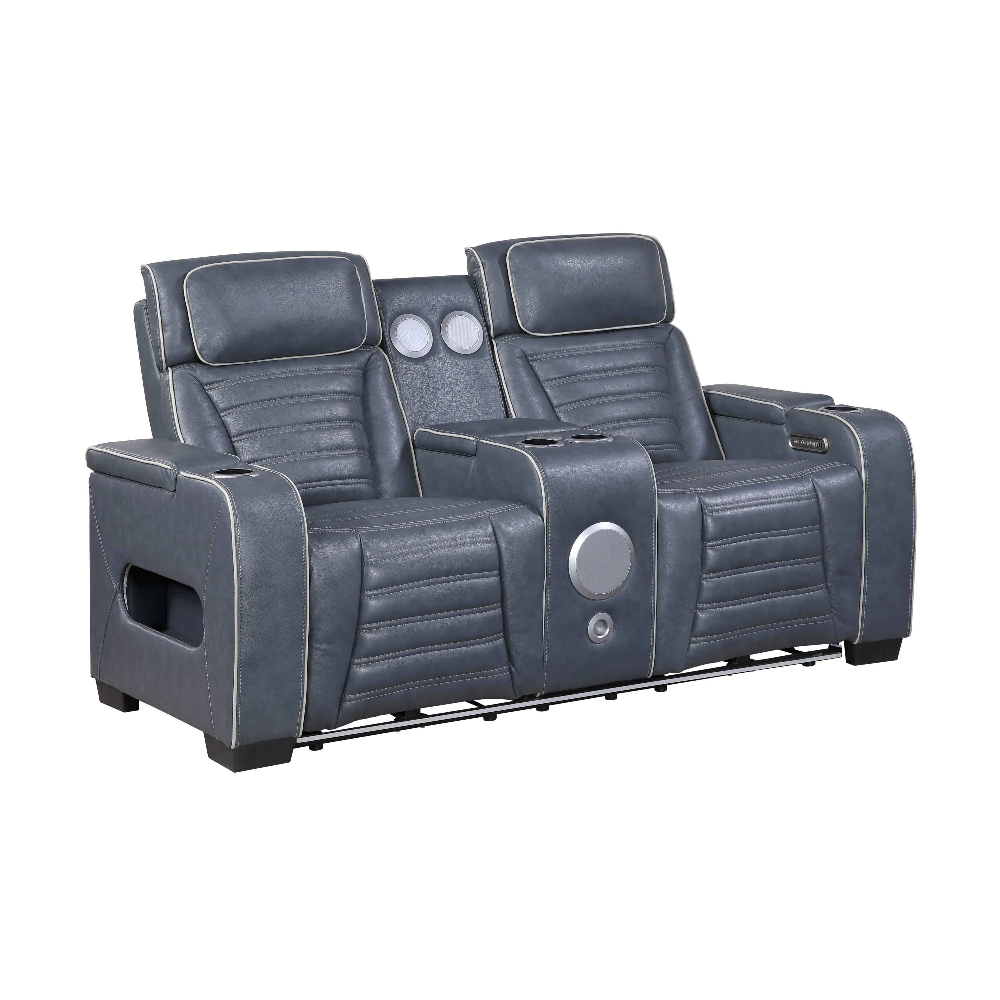 Cyber Blue 3-Piece Power Reclining Living Room Set - Image 11