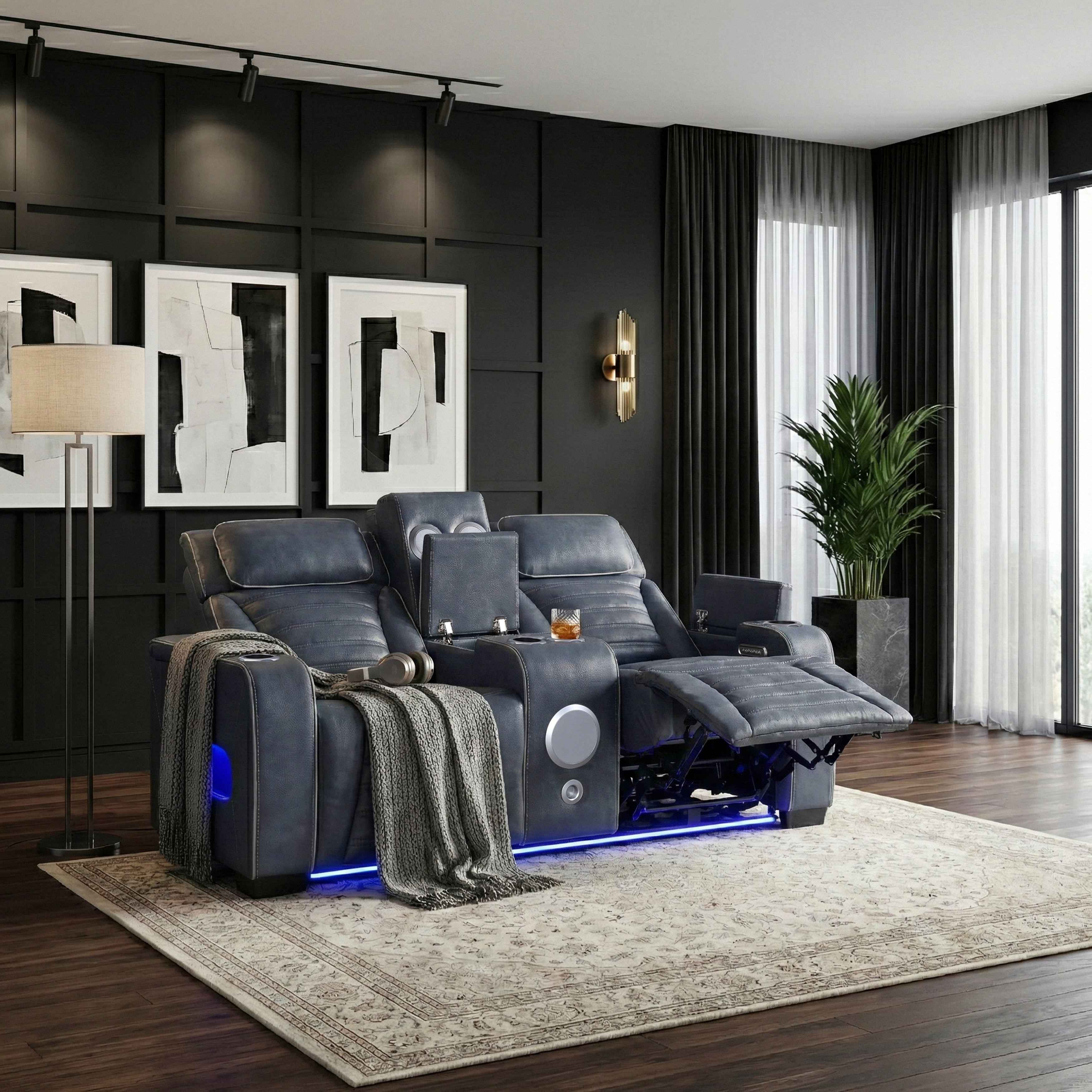 Cyber Blue 3-Piece Power Reclining Living Room Set - Image 37