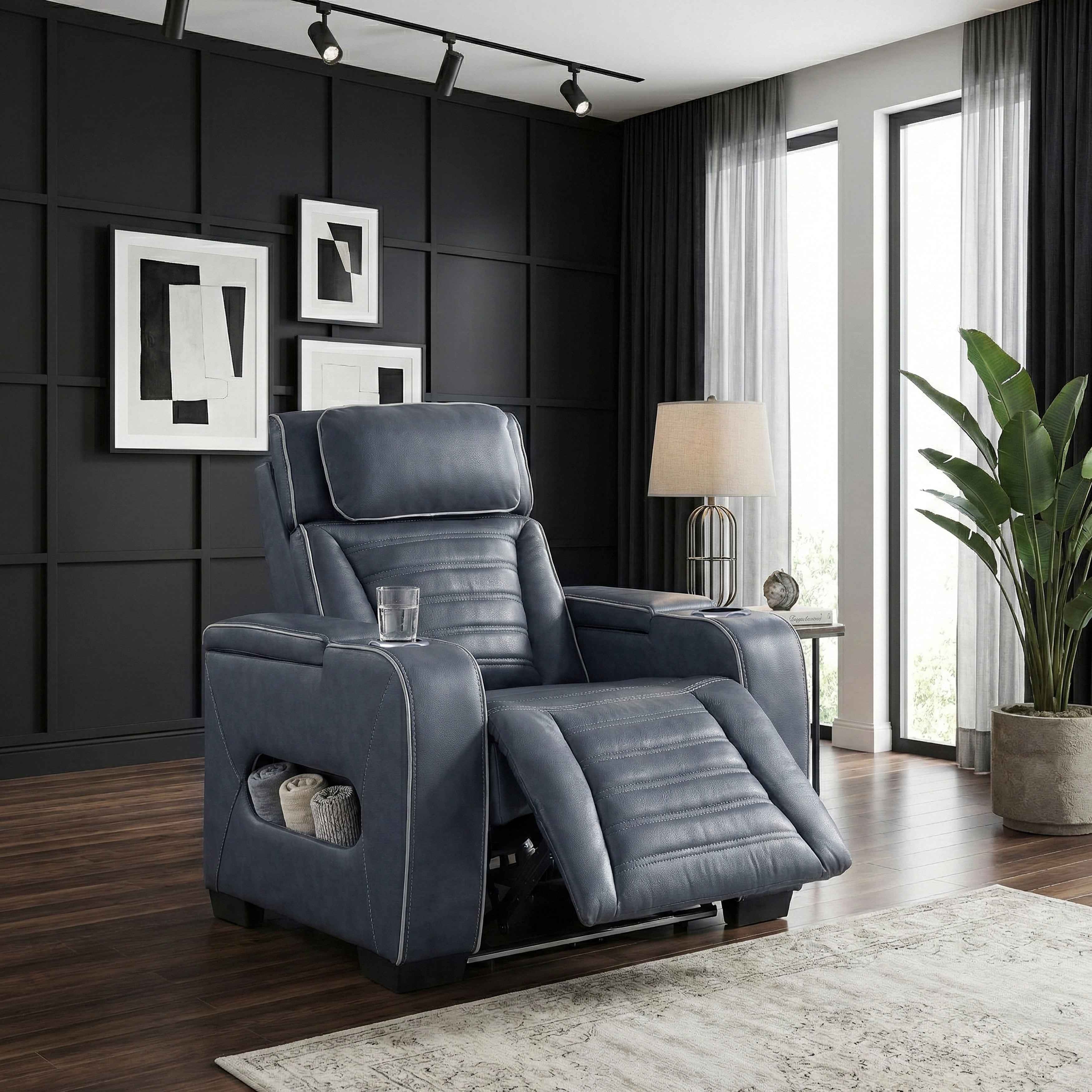 Cyber Blue 3-Piece Power Reclining Living Room Set - Image 38