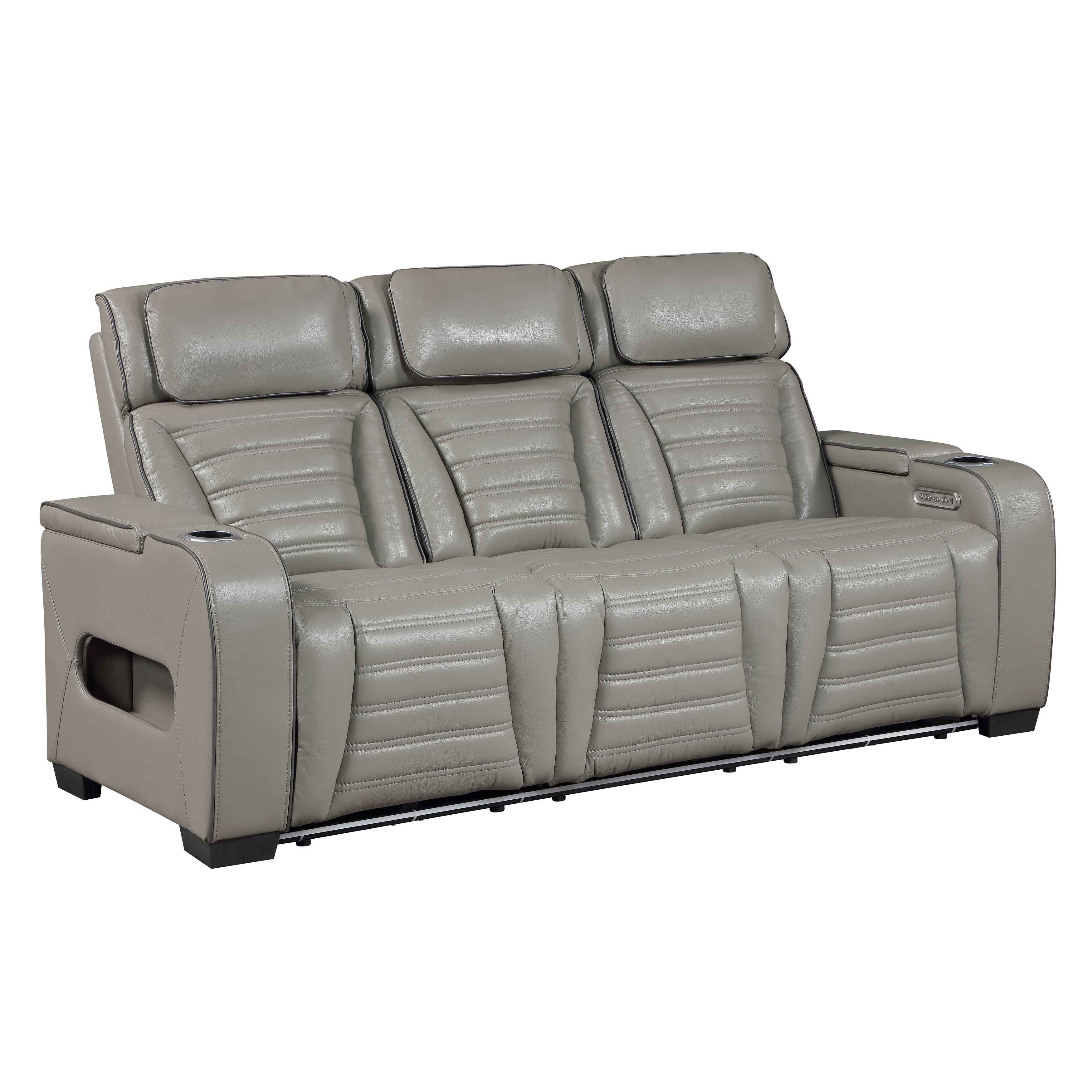 Cyber Gray 3-Piece Power Reclining Living Room Set - Image 4