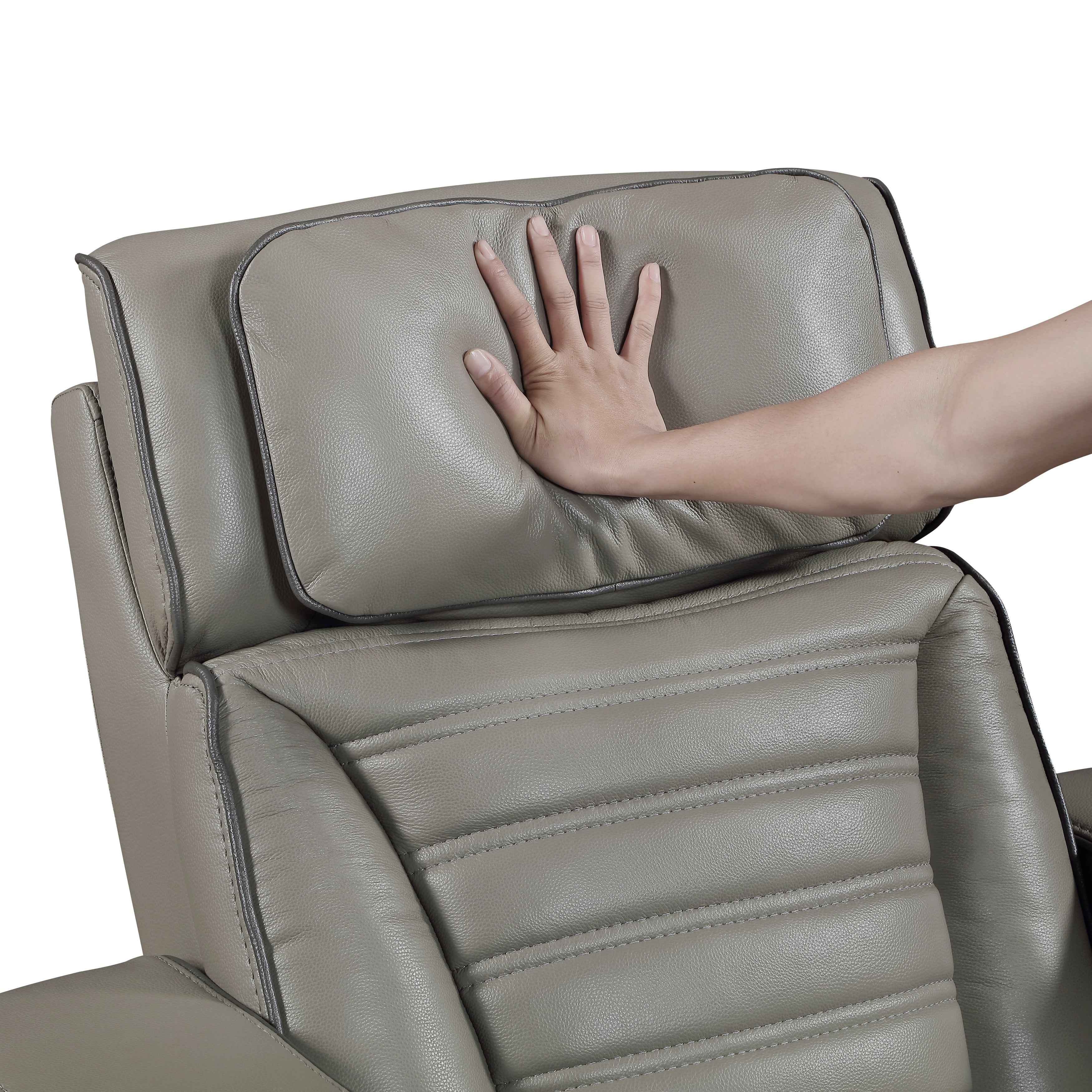 Cyber Gray Power Double Reclining Loveseat with Center Console - Image 12