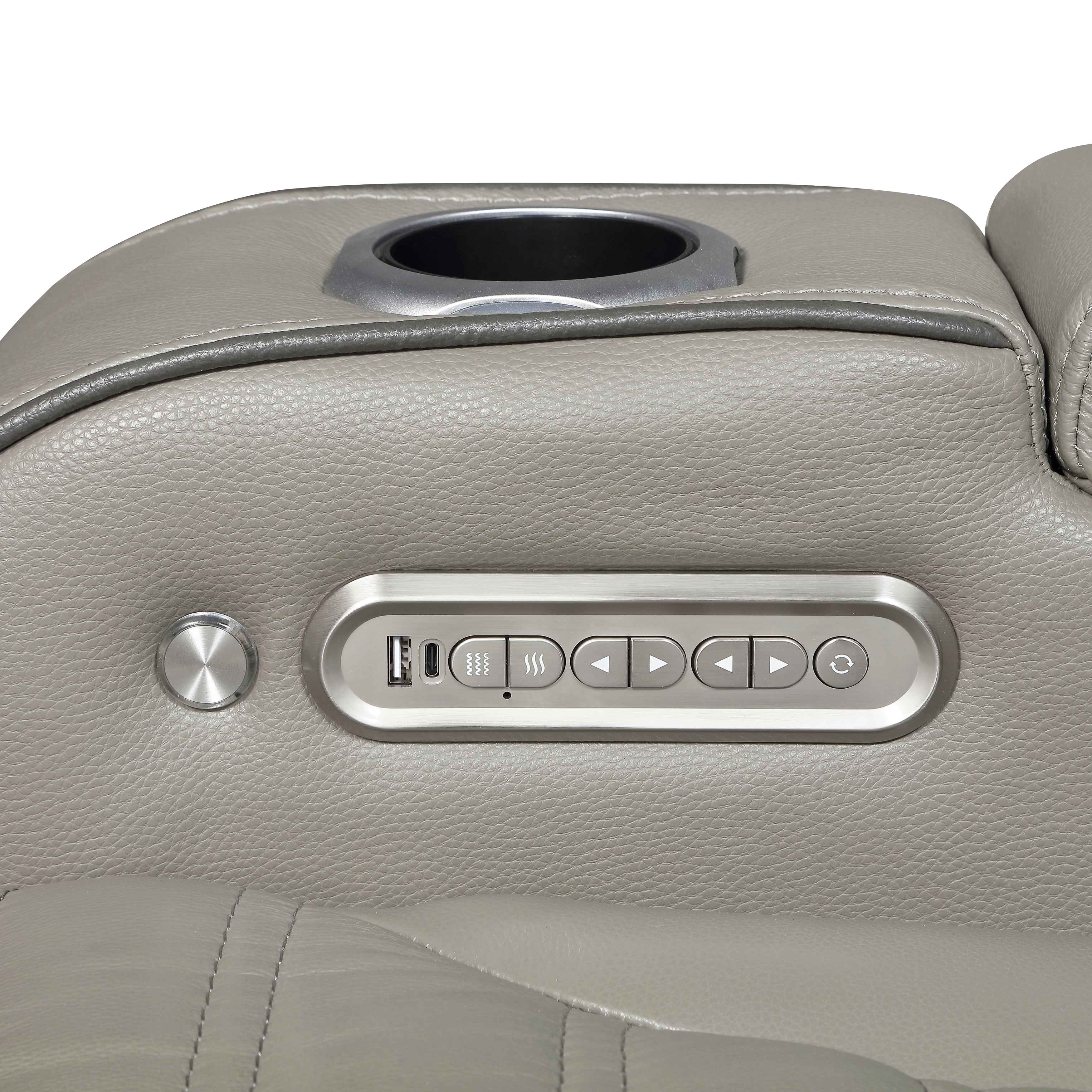 Cyber Gray Power Double Reclining Loveseat with Center Console - Image 9