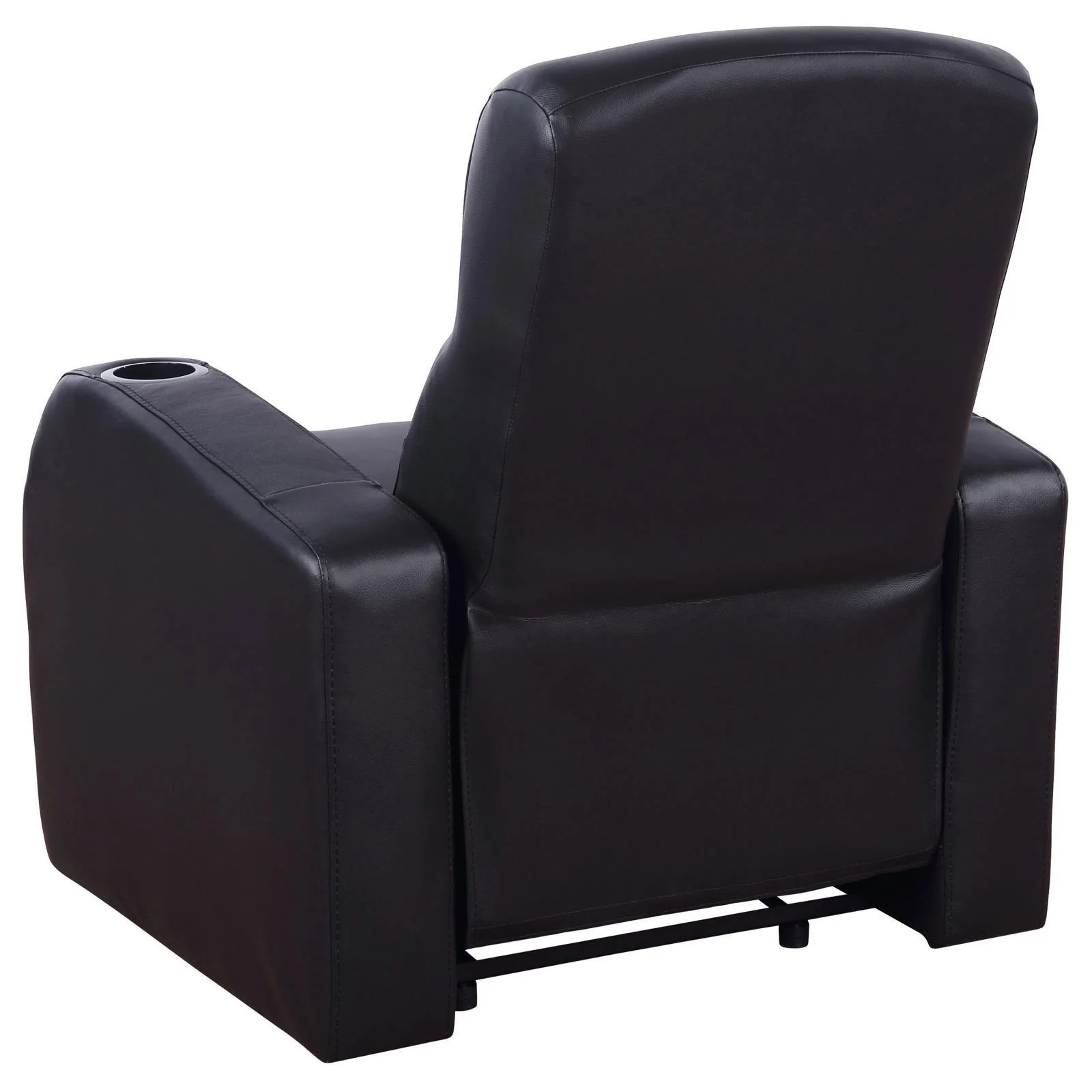 Cyrus Black Home Theater Upholstered Recliner - Image 4