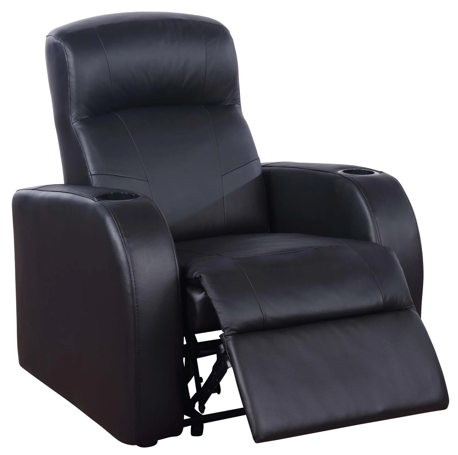 Cyrus Black Upholstered 5-Piece Reclining Living Room Set - Image 3