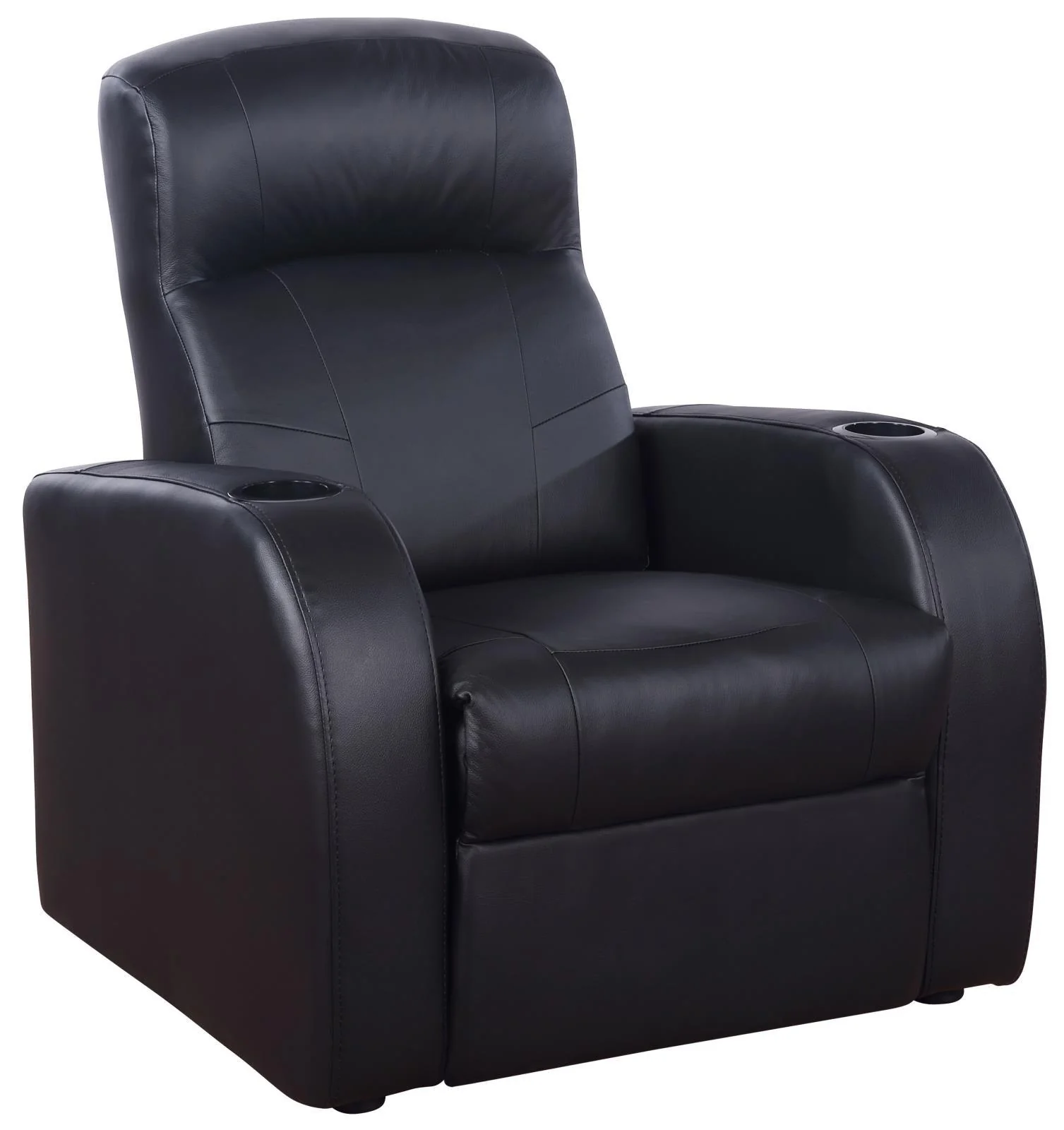 Cyrus Black Upholstered 5-Piece Reclining Living Room Set - Image 2