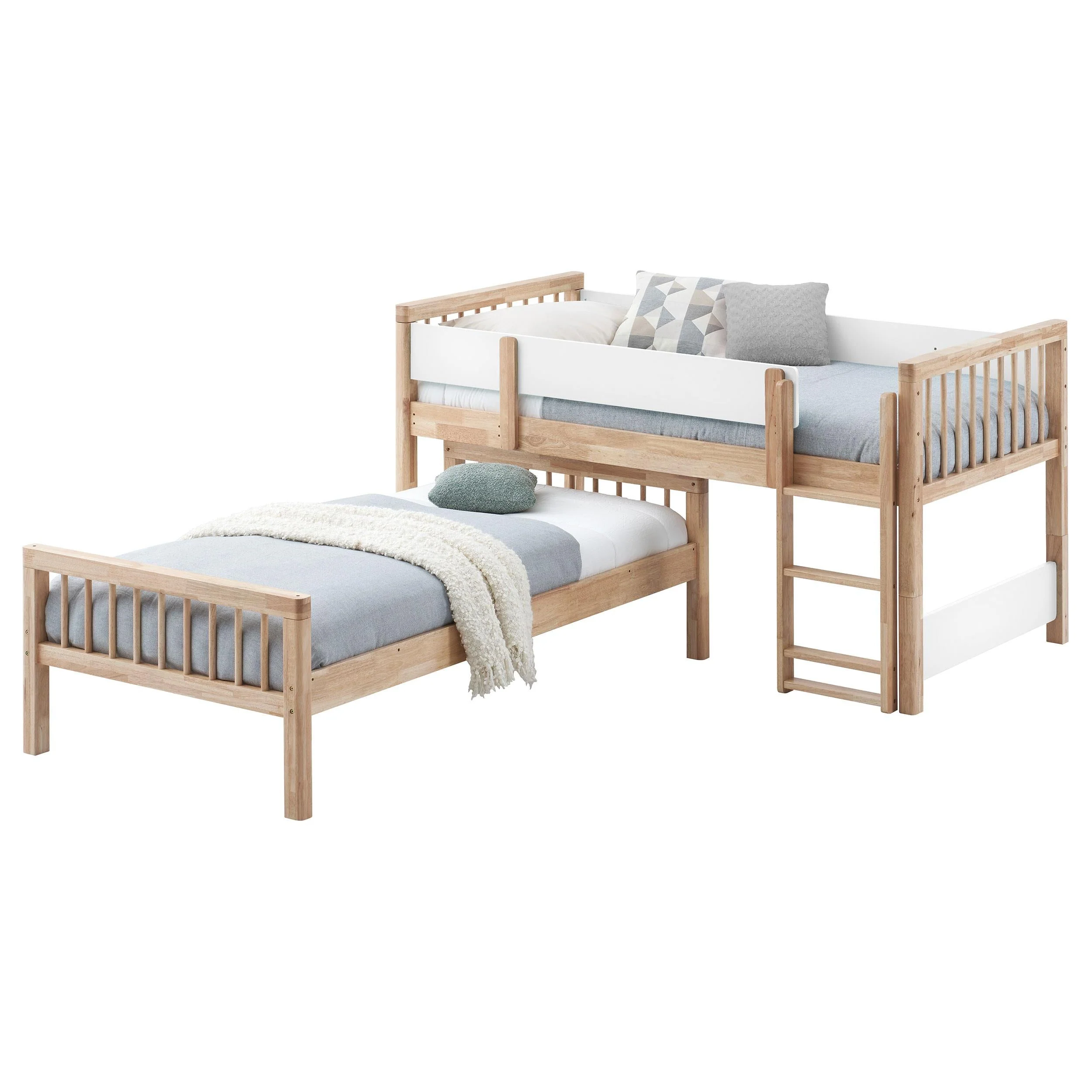 Dakota Natural Wood Twin Over Twin Bunk Bed - Image 3