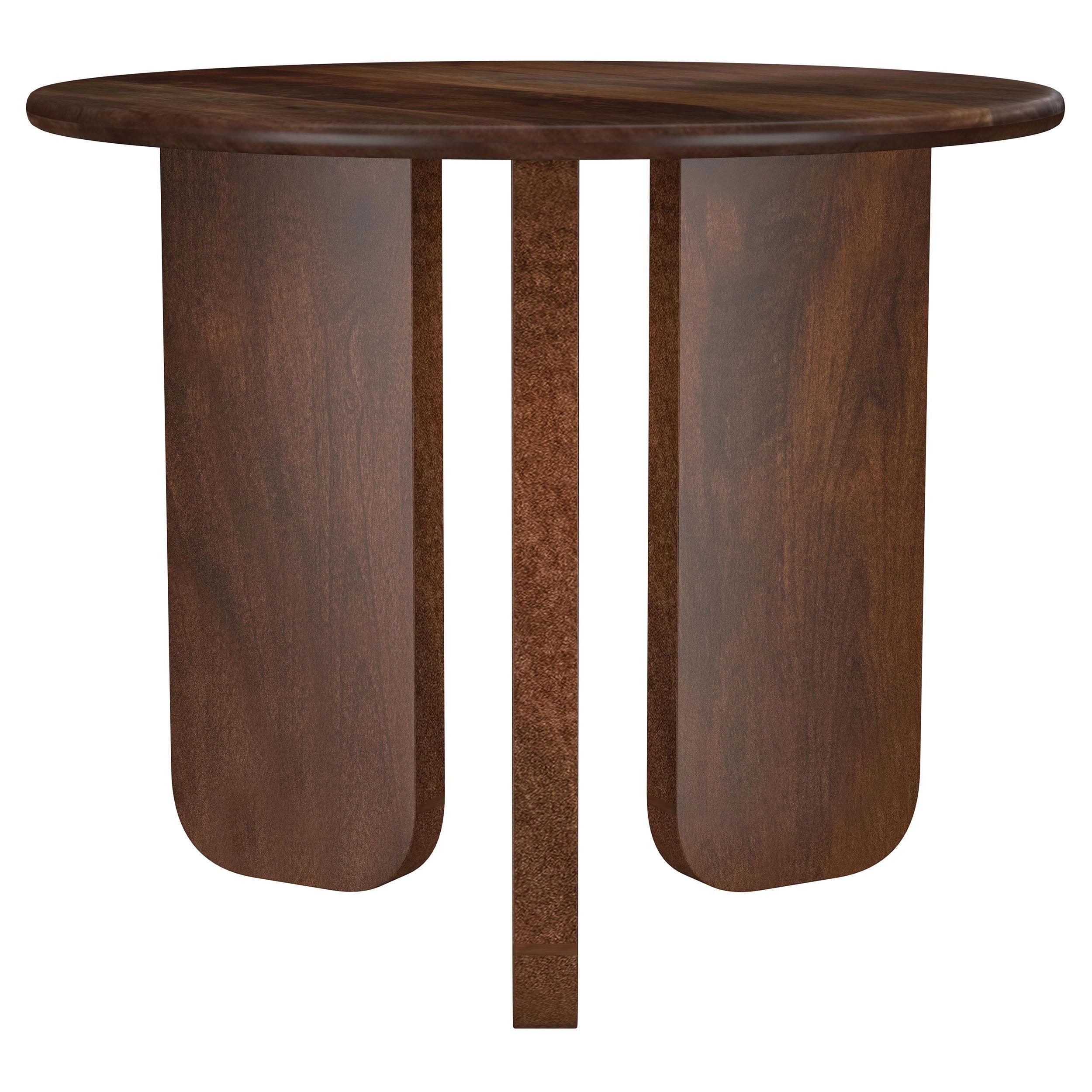 Dale Brown Round Solid Mango Wood Side End Table - Image 3
