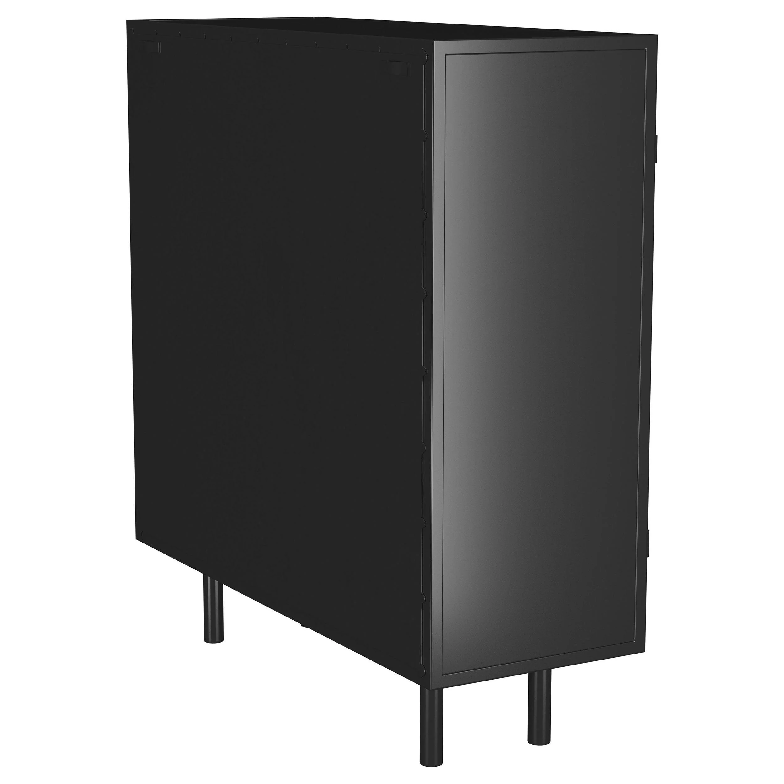 Dalia Black 2-Door Accent Storage Cabinet with Shelving - Image 6