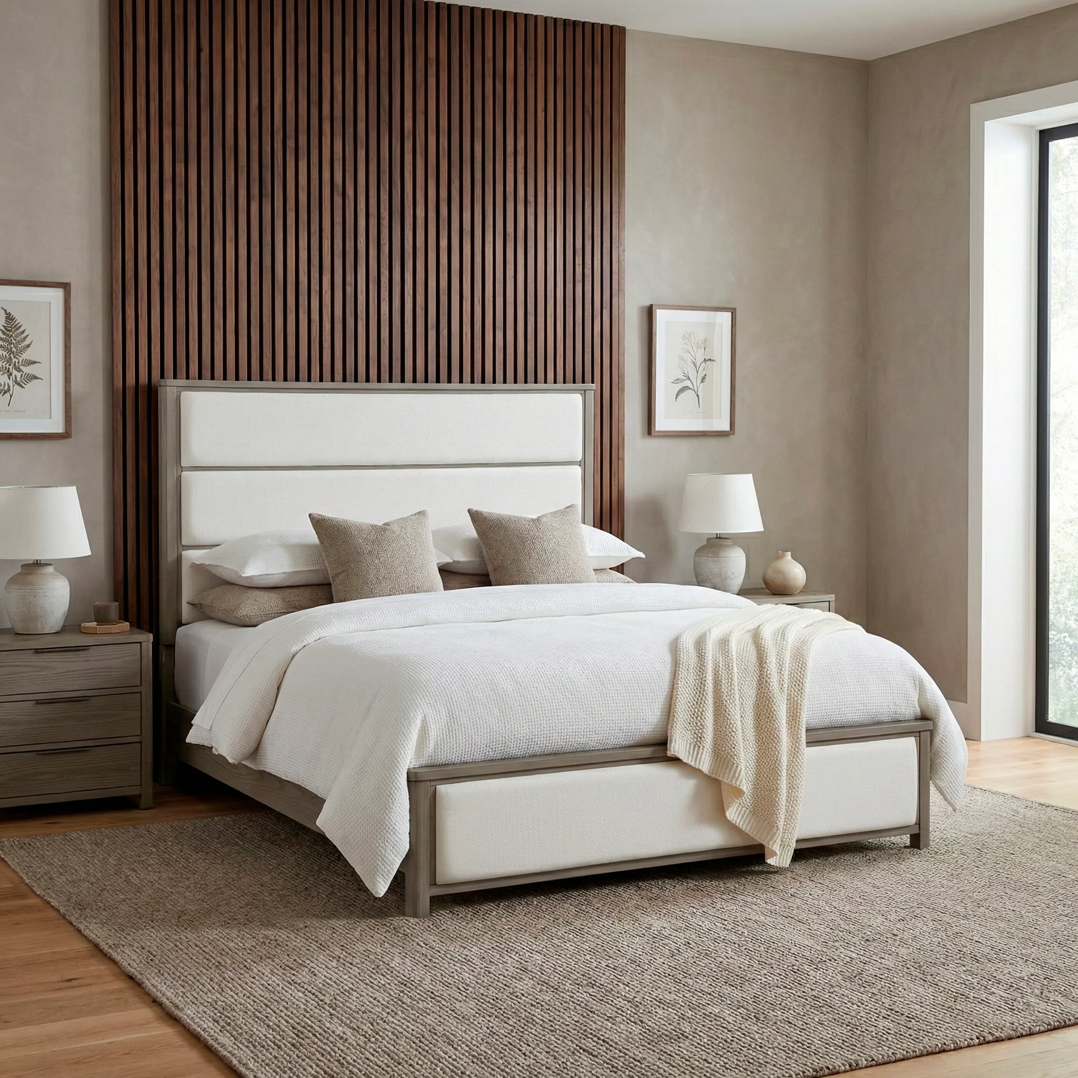 Dalston Light Gray/Beige California King Bed - Image 12