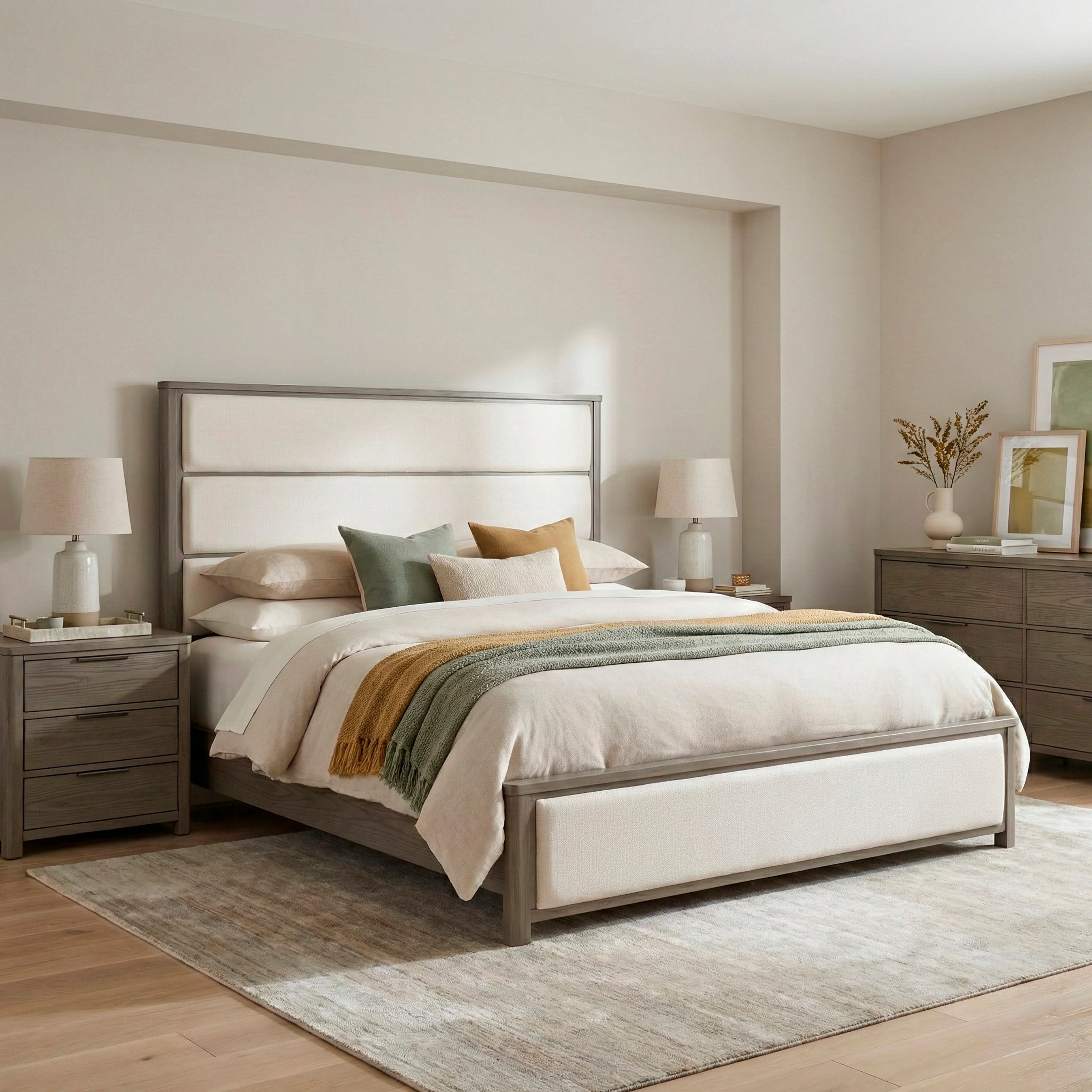 Dalston Light Gray/Beige California King Bed - Image 13