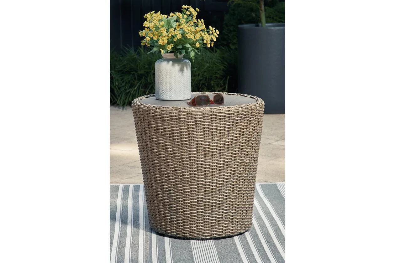 Danson Beige Outdoor End Table