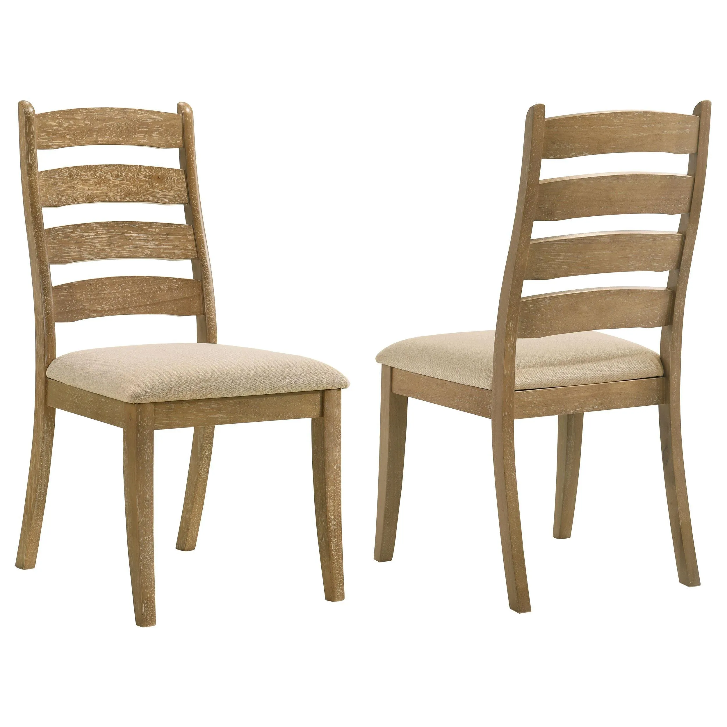 Danvers Ladder Back Dining Side Chair Brown Oak (Set of 2) - Image 2