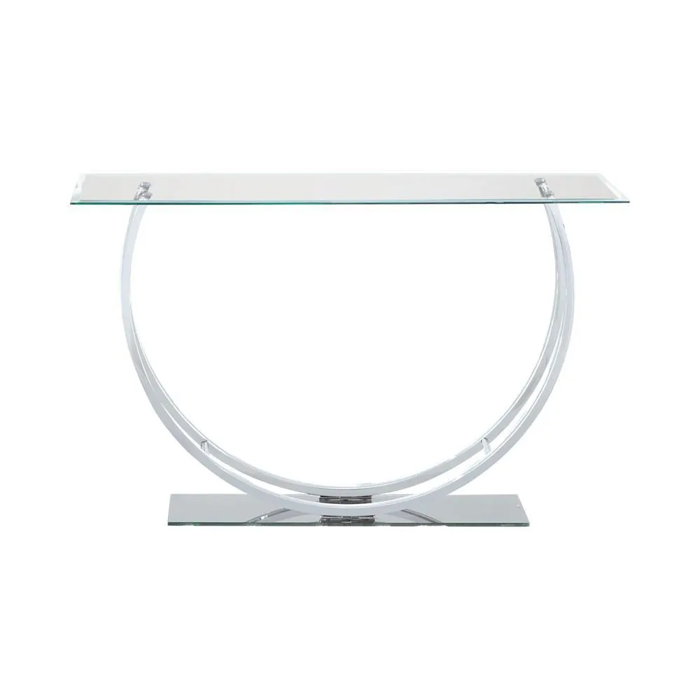 Danville Chrome U-Shaped Sofa Table - Image 4