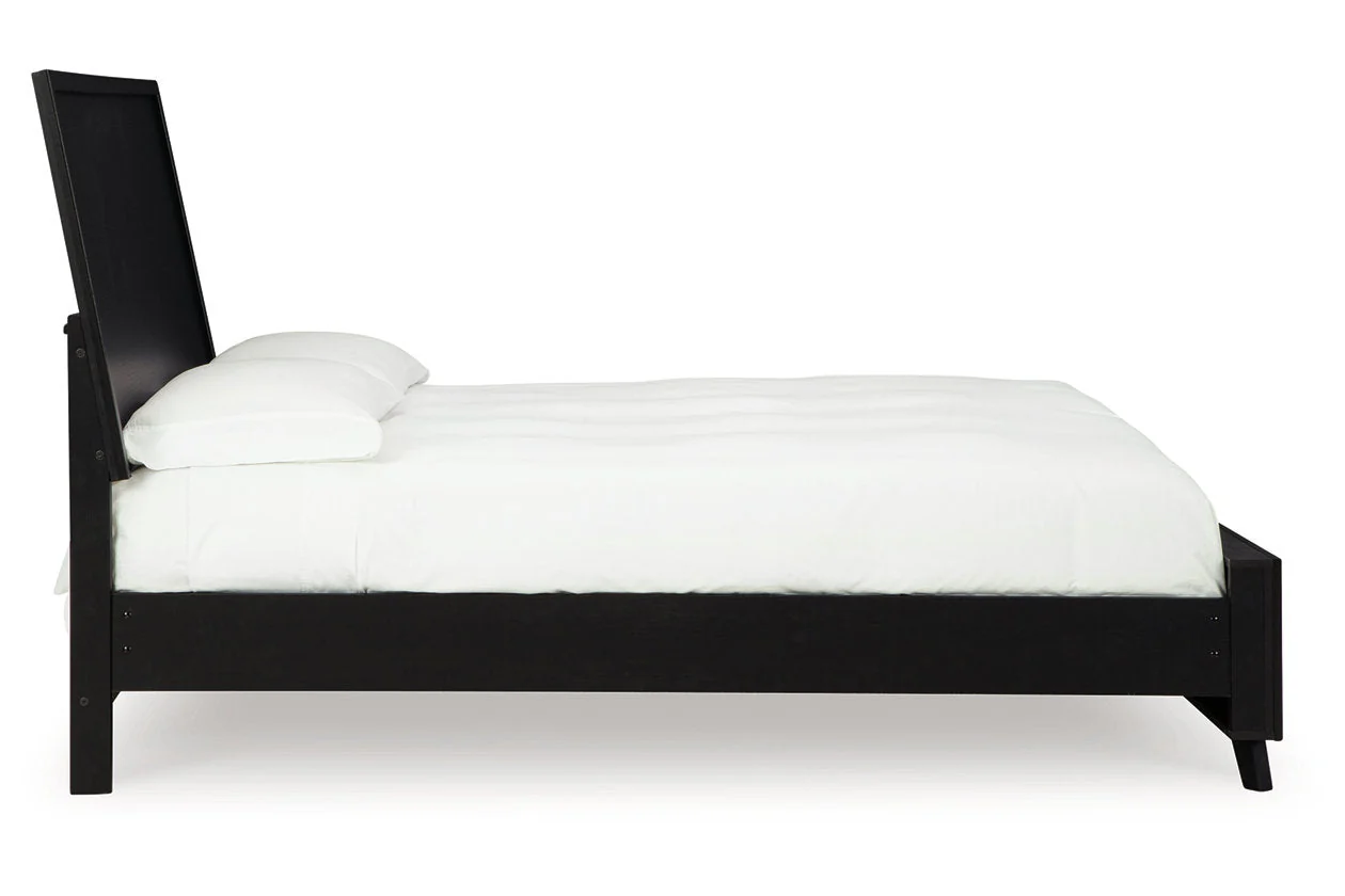 Danziar Black King Framed Platform Bed - Image 4